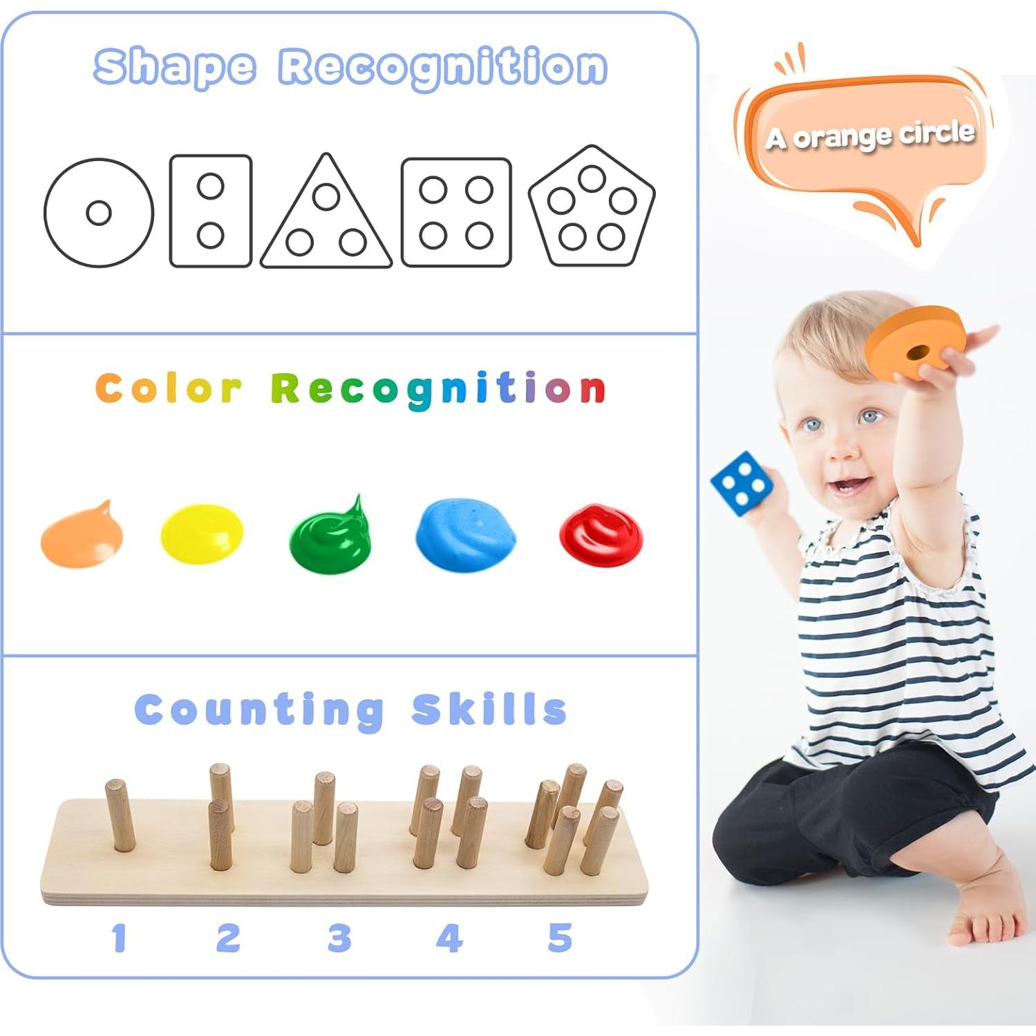 Juguete Montessori de Madera Hanari para Niños 18 Meses