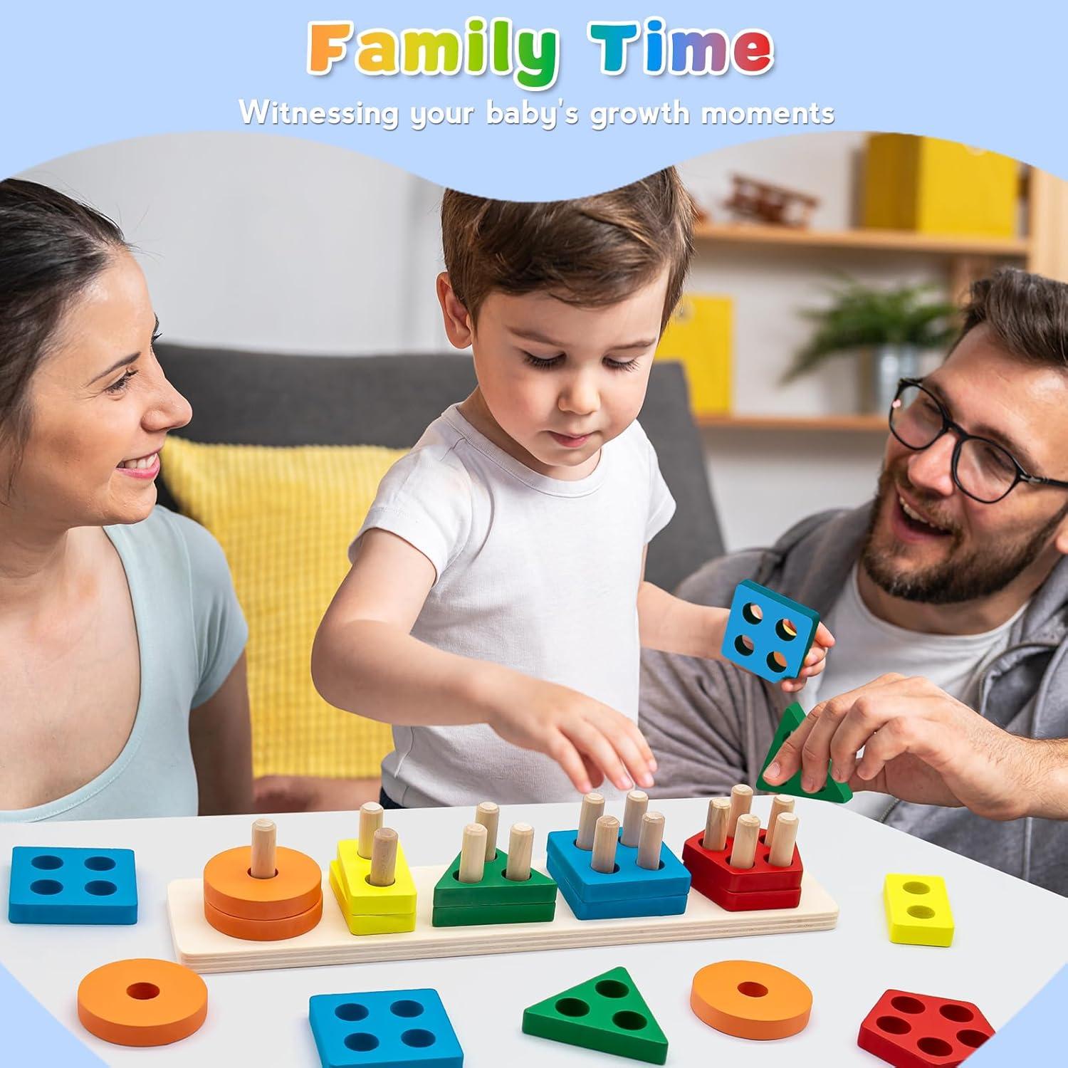 Juguete Montessori de Madera Hanari para Niños 18 Meses