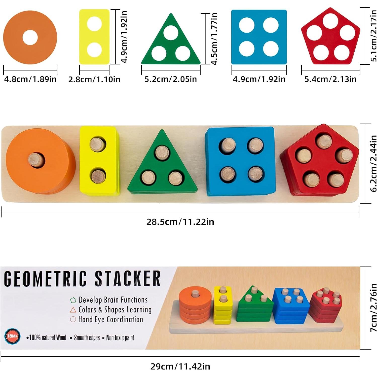 Juguete Montessori de Madera Hanari para Niños 18 Meses