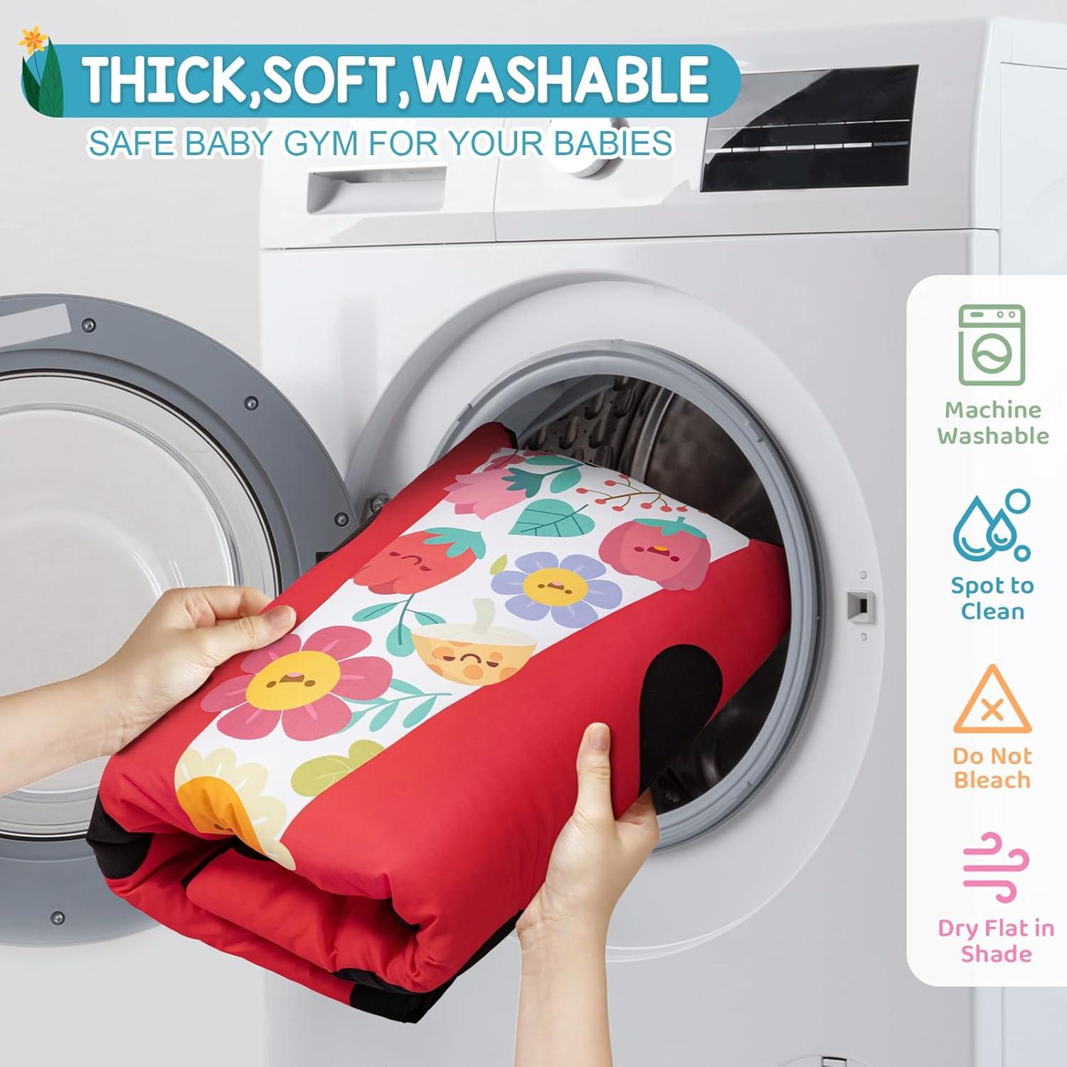 Alfombra de Juego para Bebés Jyusmile 8 en 1 con Juguetes