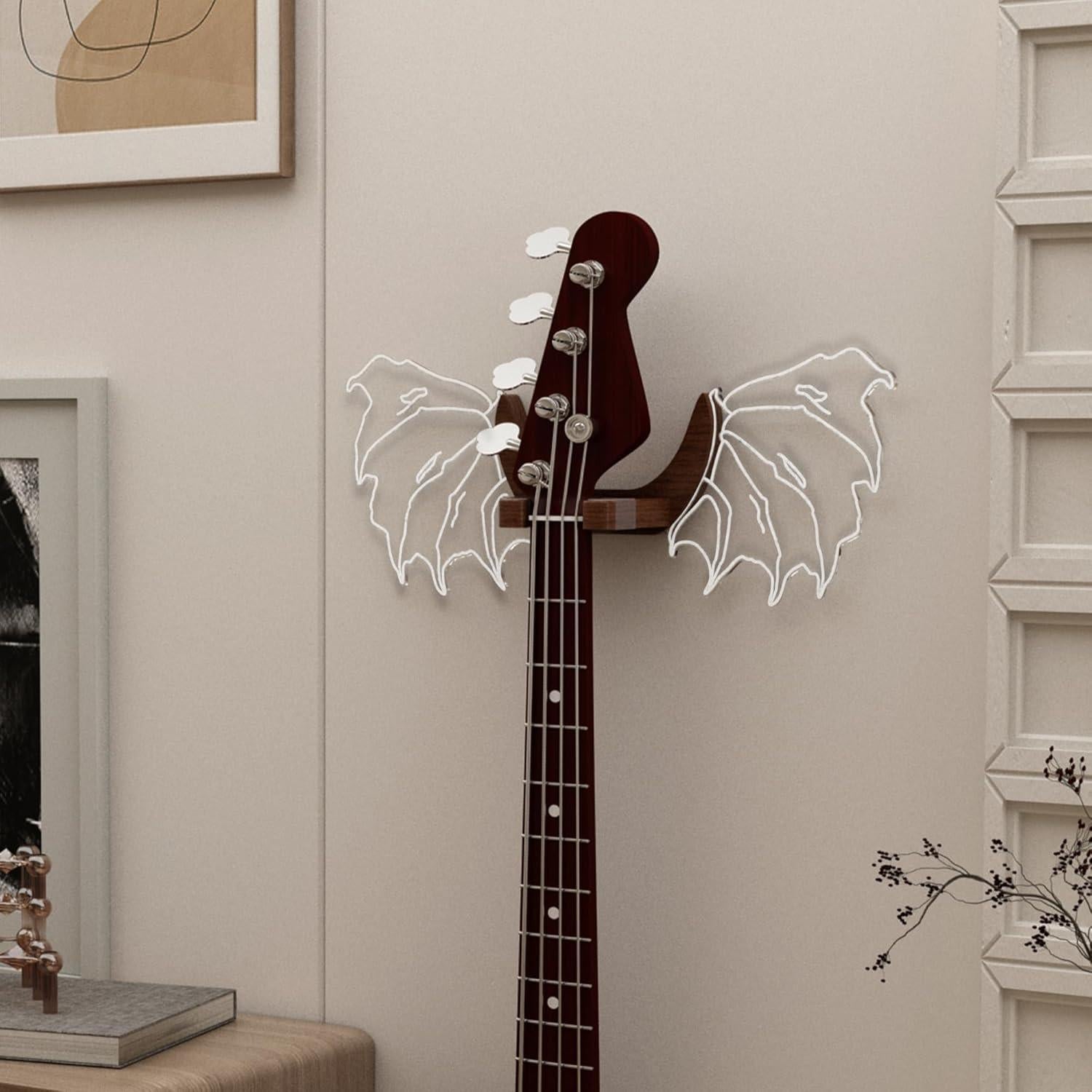 Soporte de guitarra montado en pared CoolGift Mart LED USB