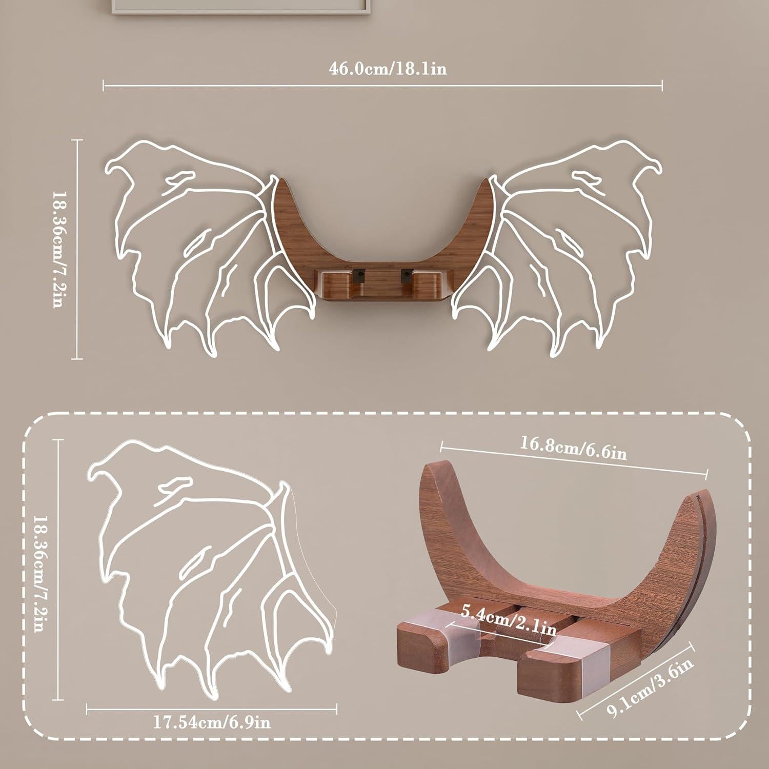 Soporte de guitarra montado en pared CoolGift Mart LED USB