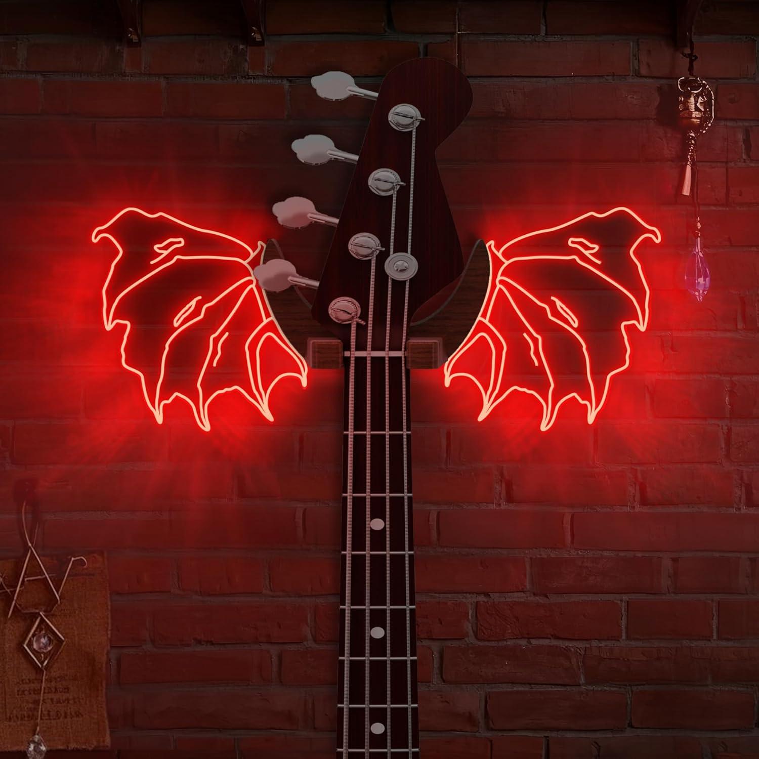 Soporte de guitarra montado en pared CoolGift Mart LED USB