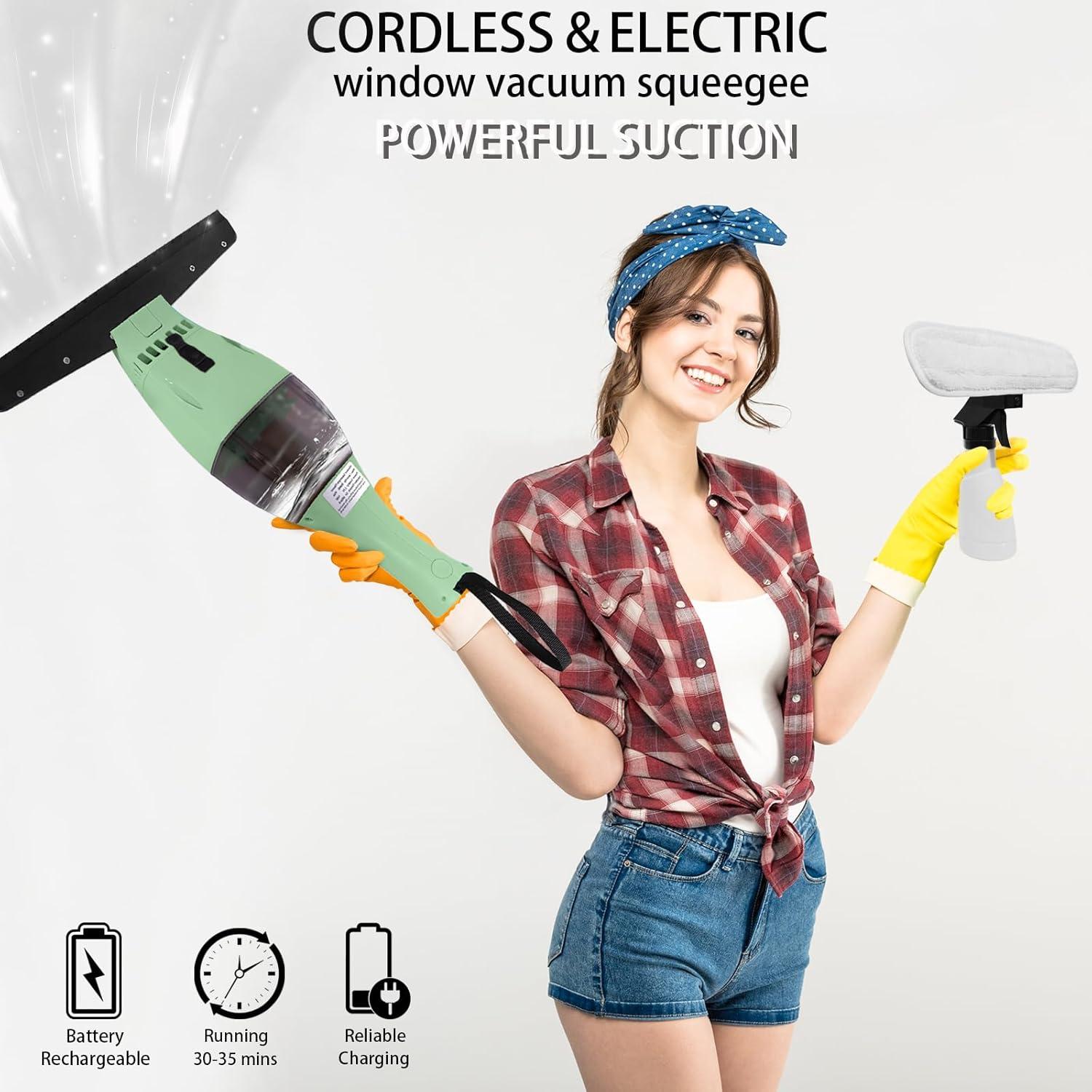 Aspiradora de Ventanas Inalámbrica Licyor LY202 Verde 1.05kg