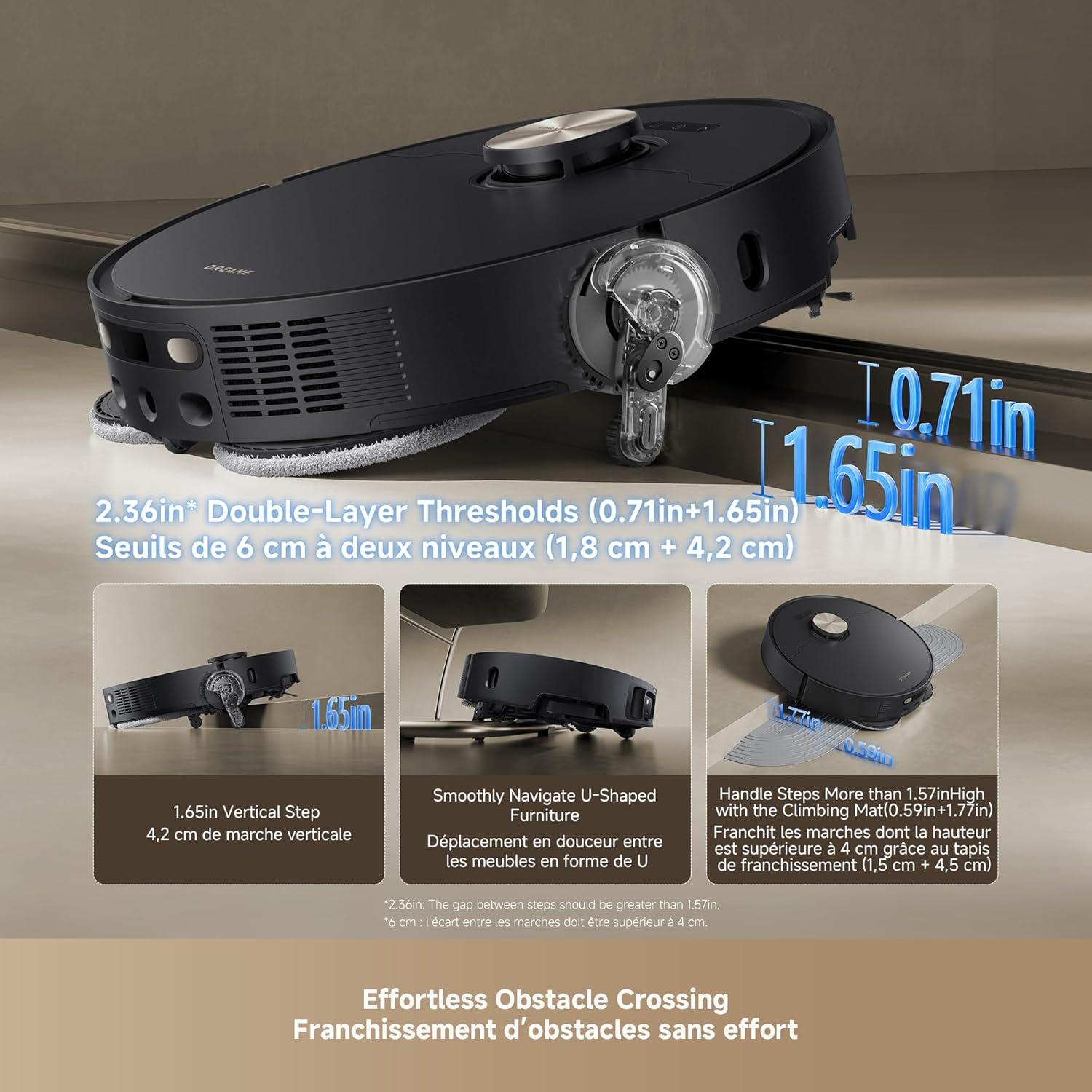 Aspiradora Robótica DREAME L50 Ultra Negra con Auto-Vaciado 19500Pa