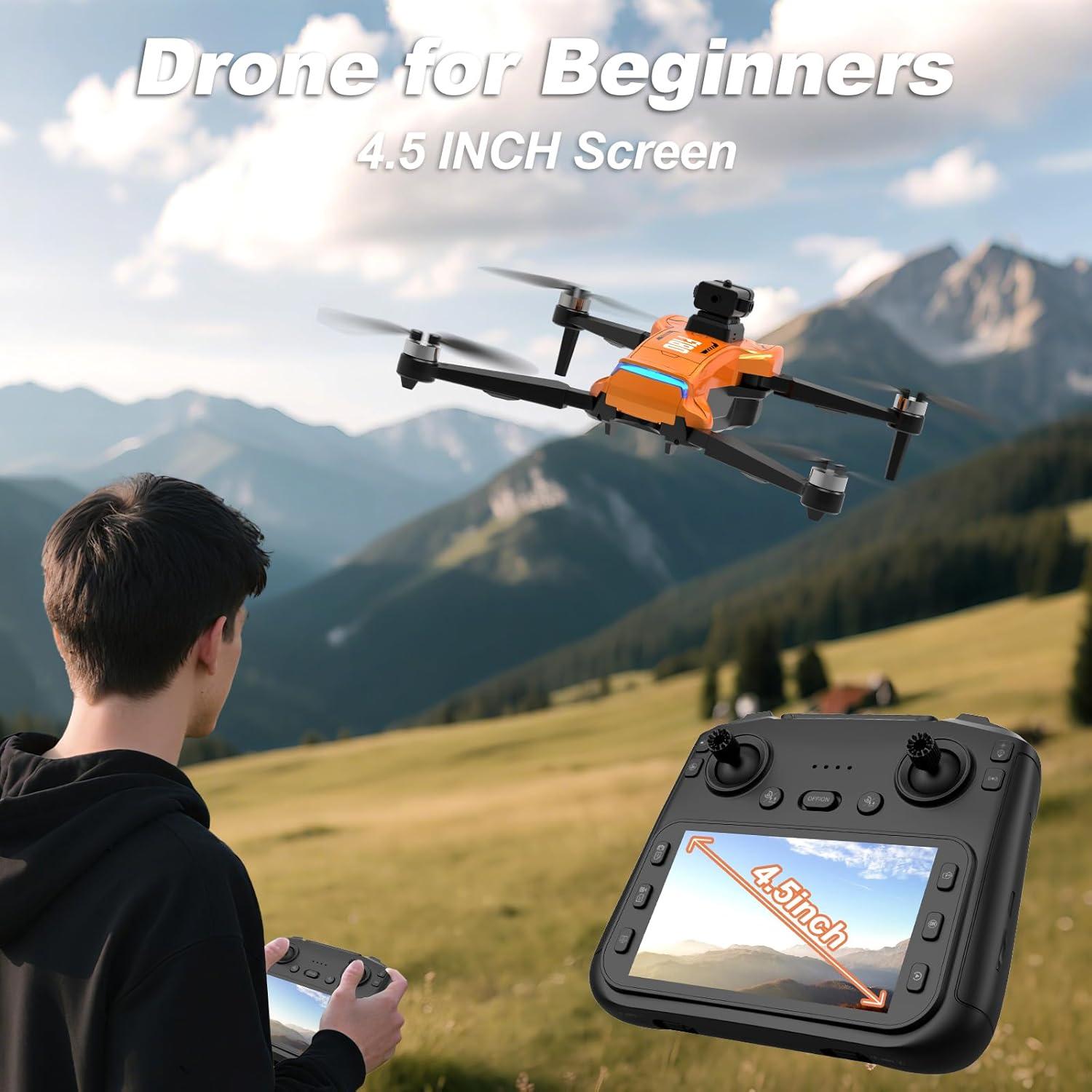 Drone GPS Govogorc F180 con cámara 4K y pantalla 11.4 cm