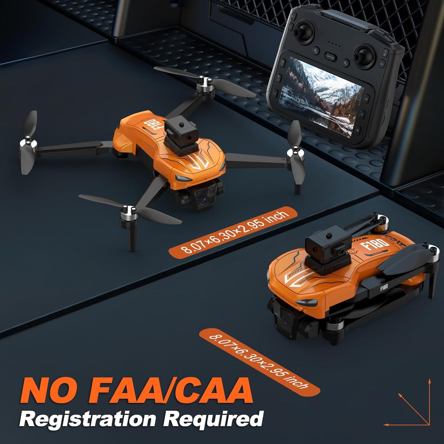 Drone GPS Govogorc F180 con cámara 4K y pantalla 11.4 cm