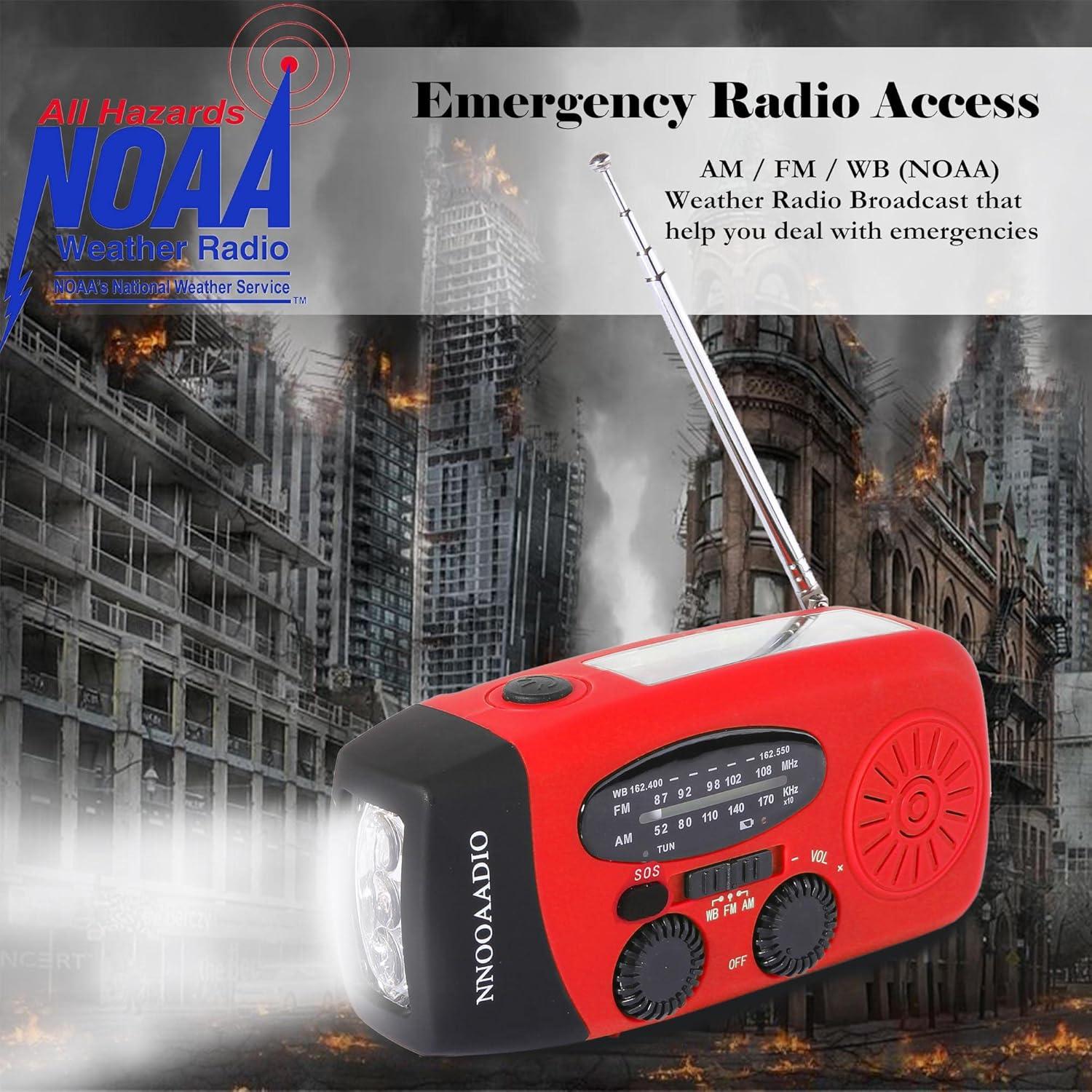 Radio de Emergencia NNOOAADIO AY-028S-R Solar 2000mAh