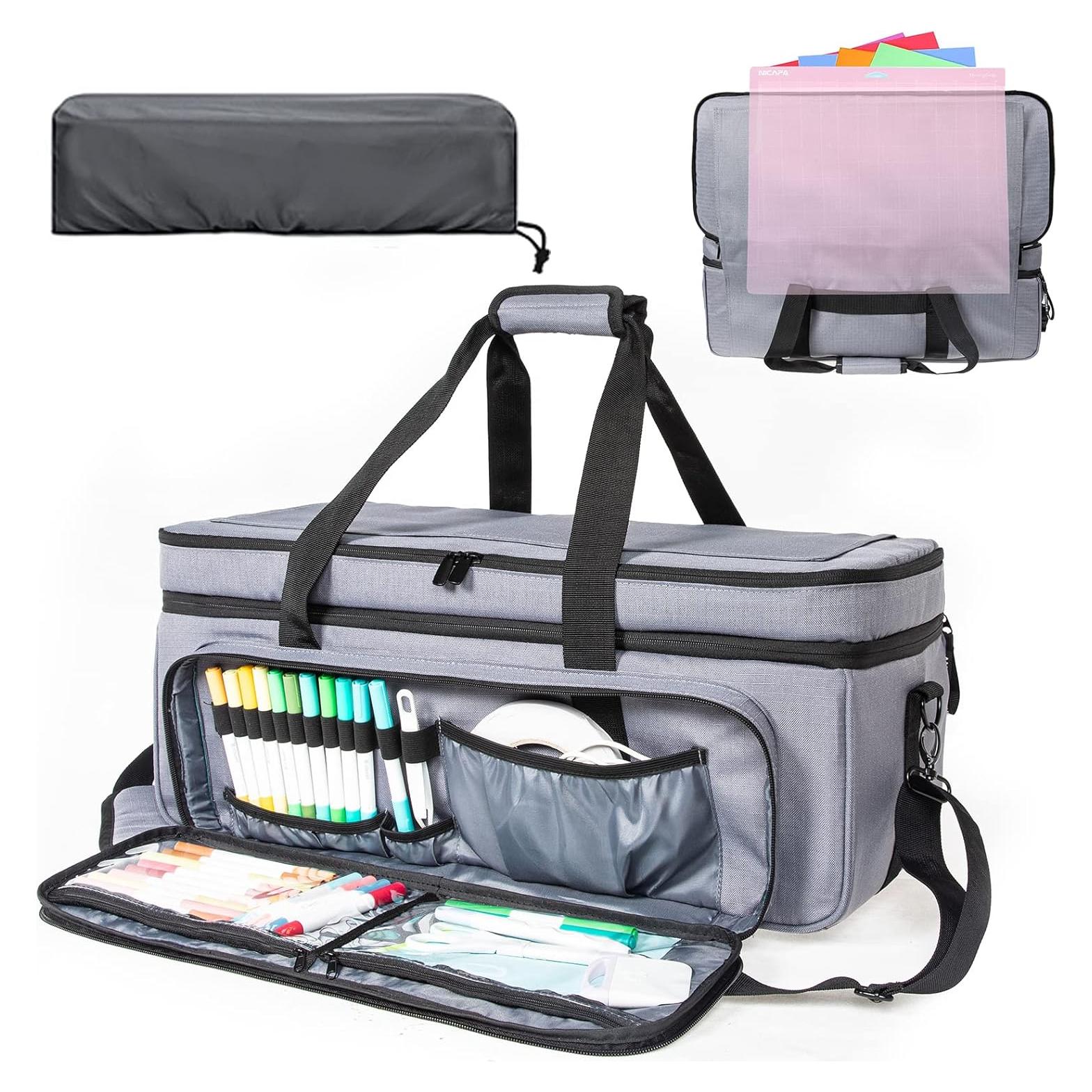 Funda Doble Capa AMOIGEE para Cricut Maker y Explore - Gris