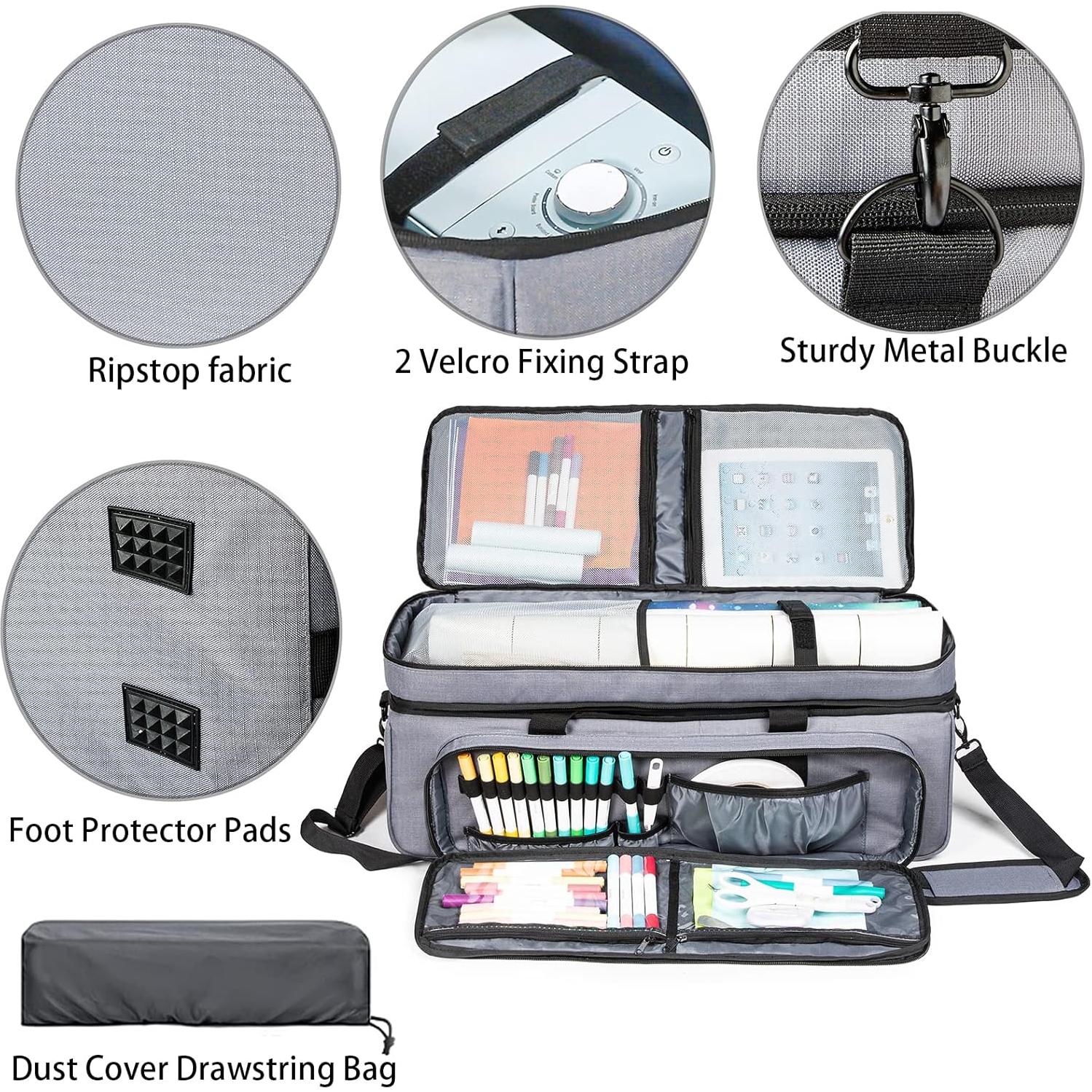 Funda Doble Capa AMOIGEE para Cricut Maker y Explore - Gris