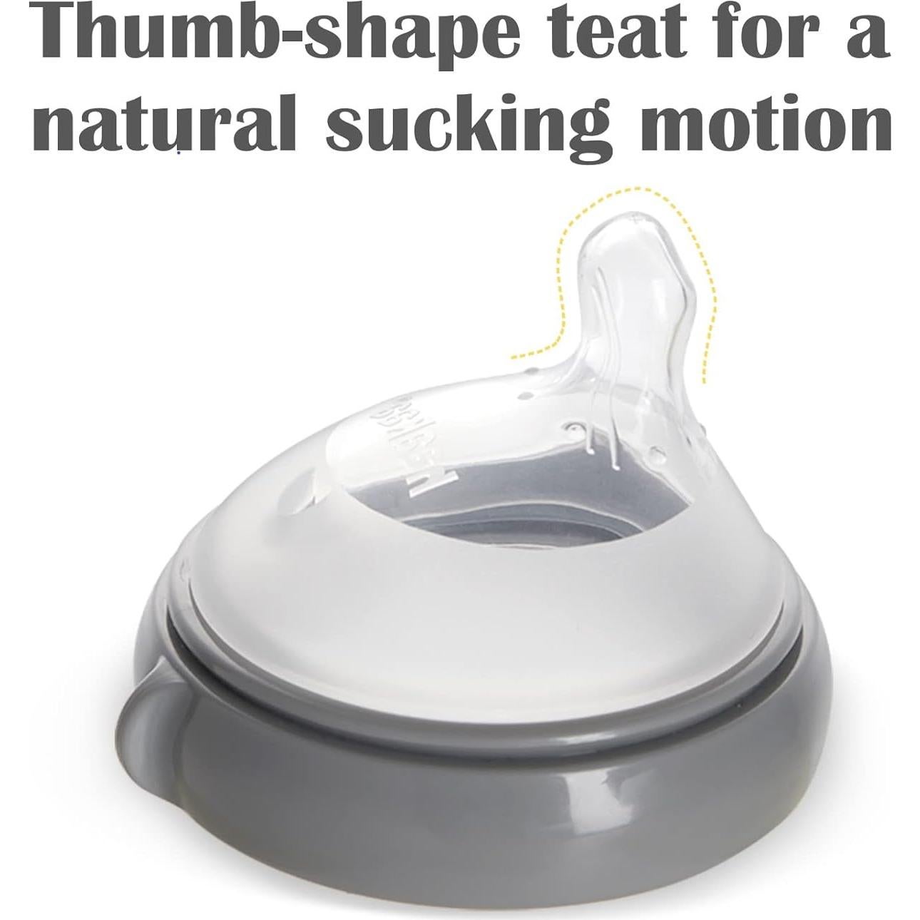 Botella de Vidrio Anti-Cólico Haakaa Gen.3 120ml Gris