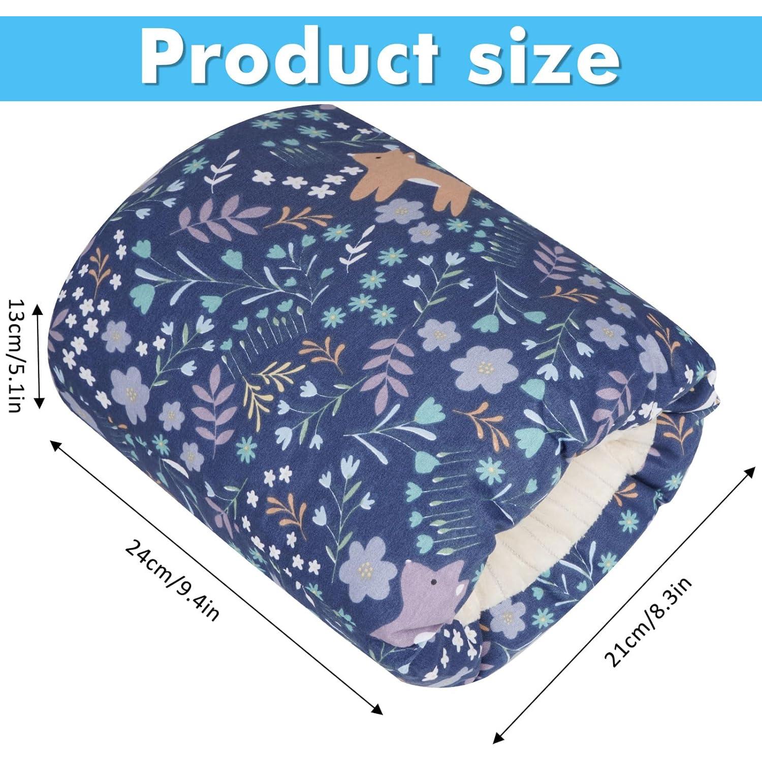 Almohada de Lactancia TEUOPIOE 100% Algodón Bosque Azul