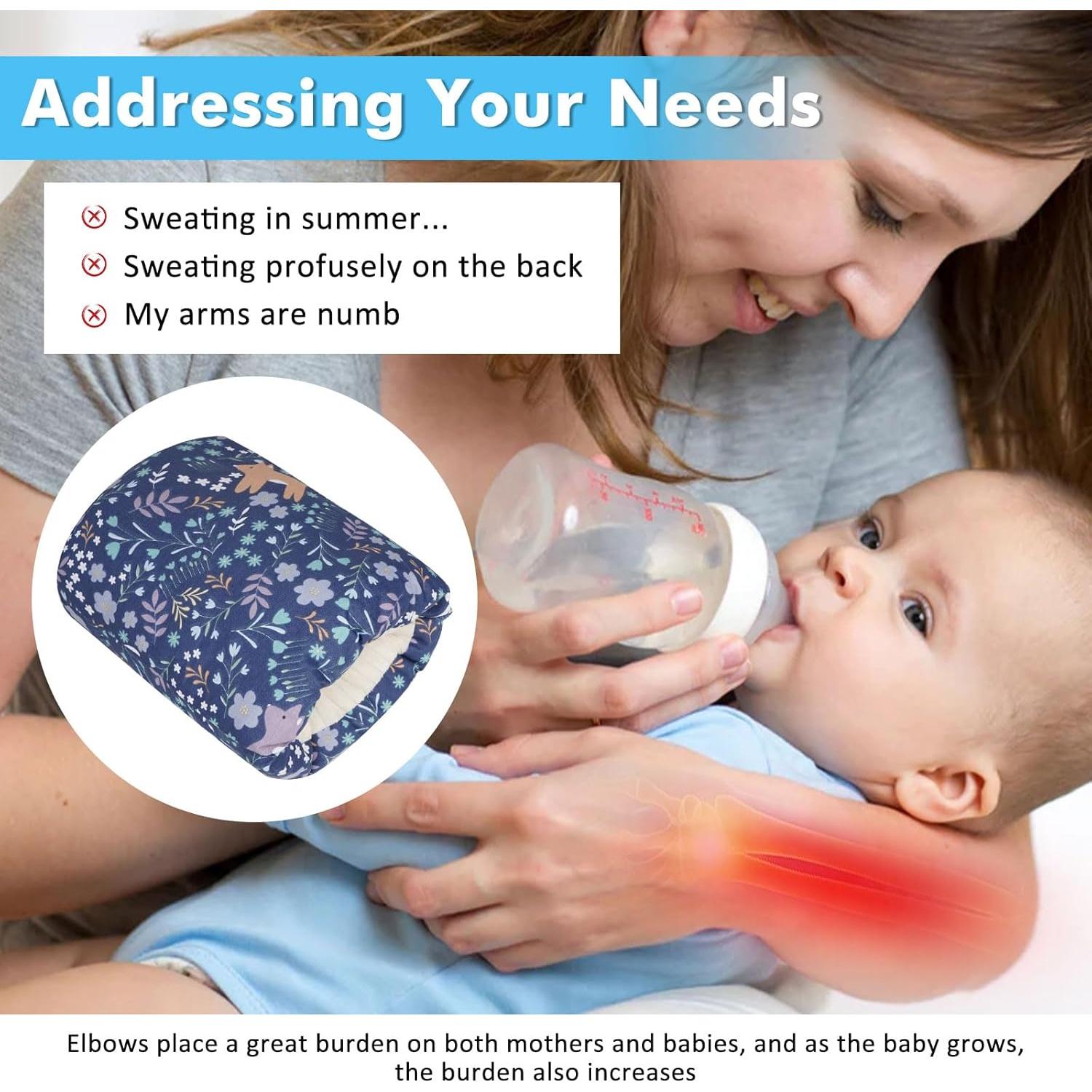 Almohada de Lactancia TEUOPIOE 100% Algodón Bosque Azul