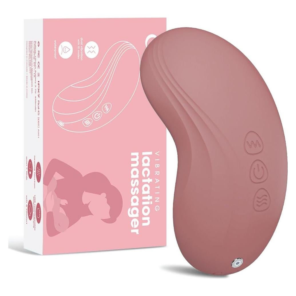 Masajeador de Lactancia DrBash V60 - Calor y Vibración Rosa