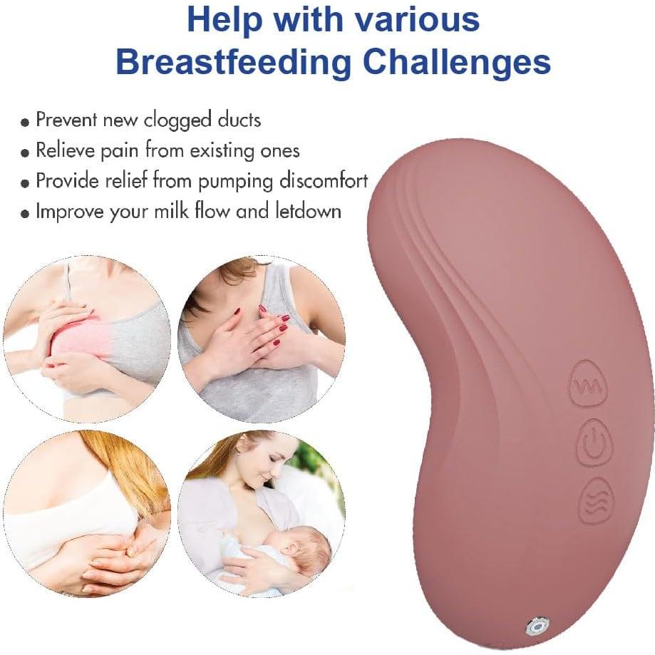 Masajeador de Lactancia DrBash V60 - Calor y Vibración Rosa