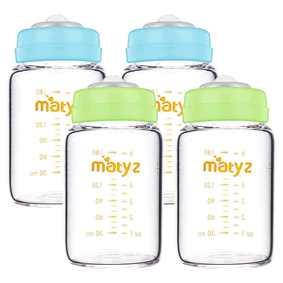 Botellas de Almacenamiento de Leche Materna Matyz 6 oz - Paquete de 4