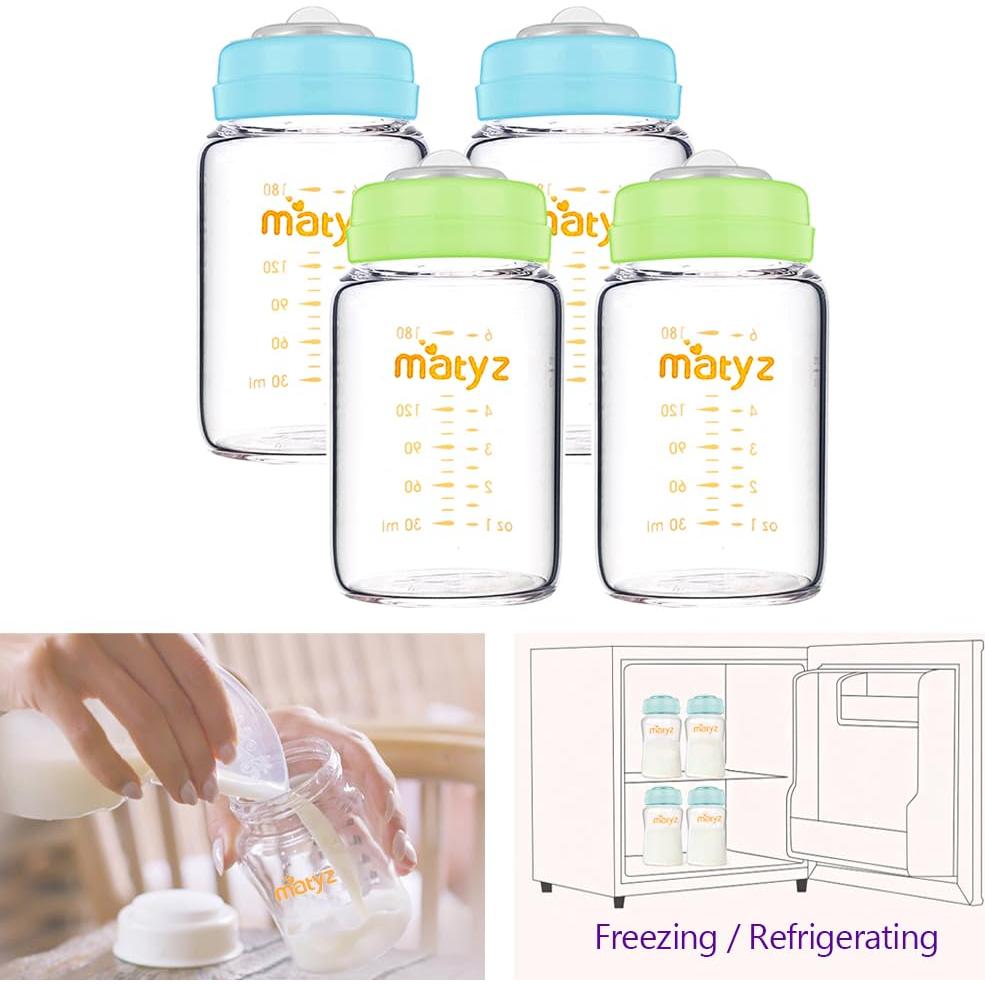 Botellas de Almacenamiento de Leche Materna Matyz 6 oz - Paquete de 4