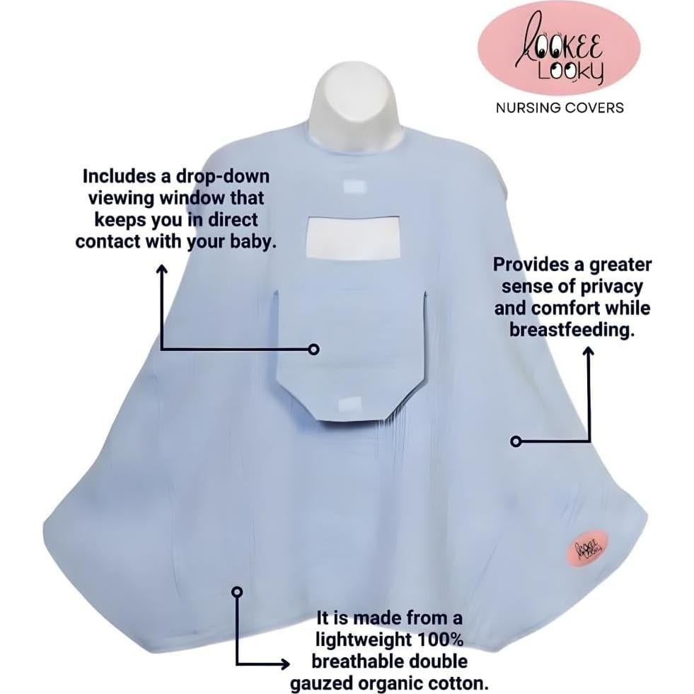 Cubierta de Lactancia Lookee Looky - 100% Algodón Transpirable