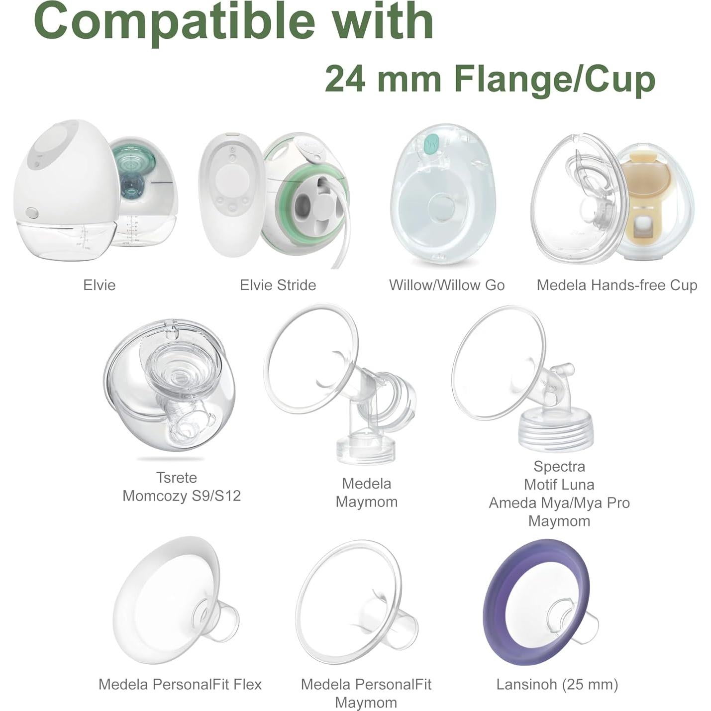 Inserto Flange 13mm Maymom Compatible con Bomba Elvie Doble/Simple