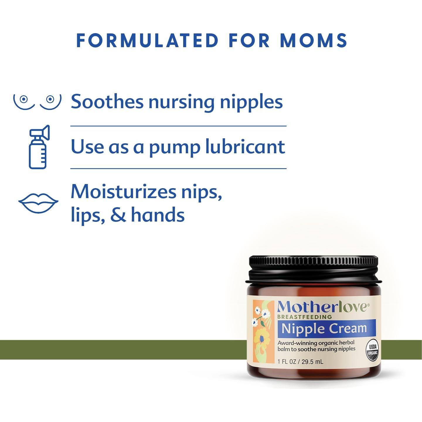 Crema para Pezones Orgánica Motherlove 28.35 g Sin Lanolina