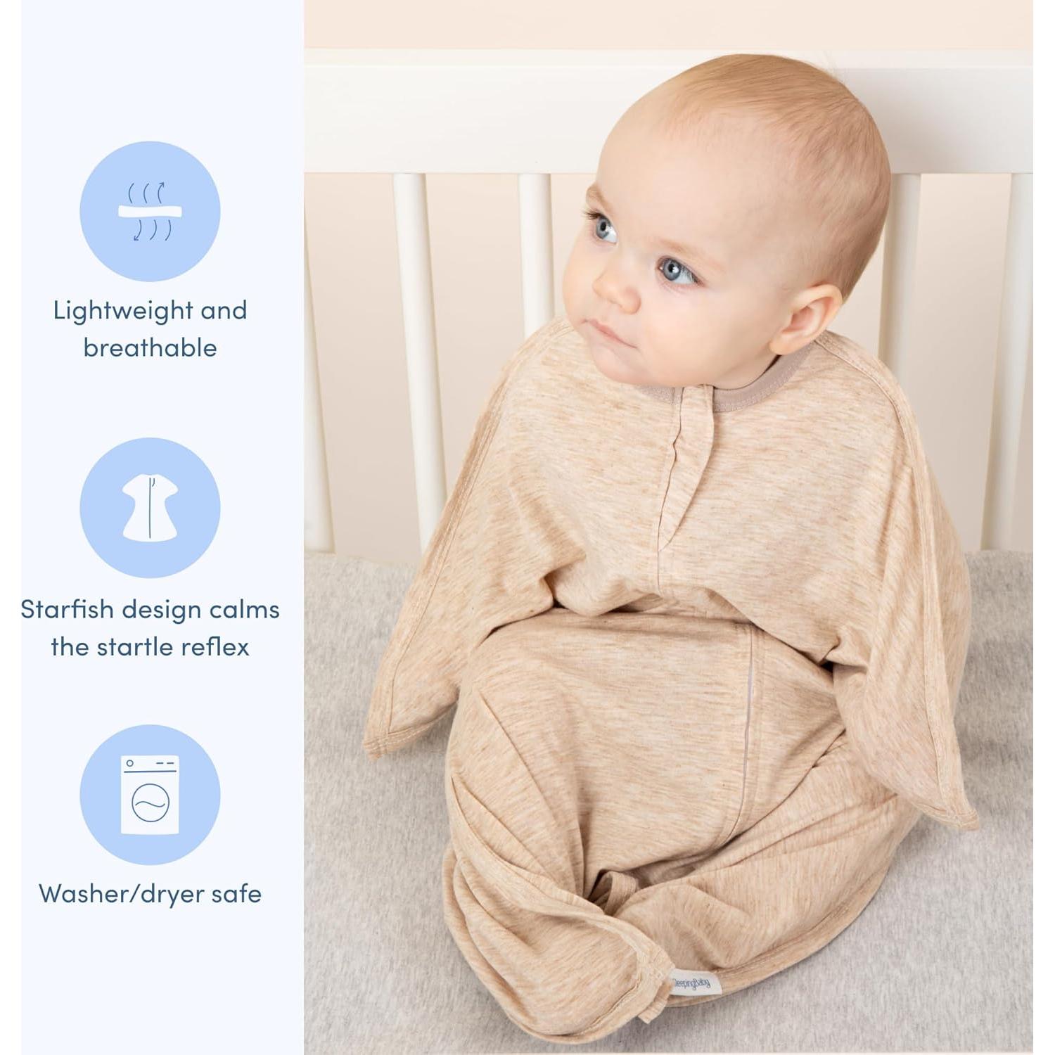 SleepingBaby Zipadee-Zip Swaddle Beige 3-6 Meses Cremallera