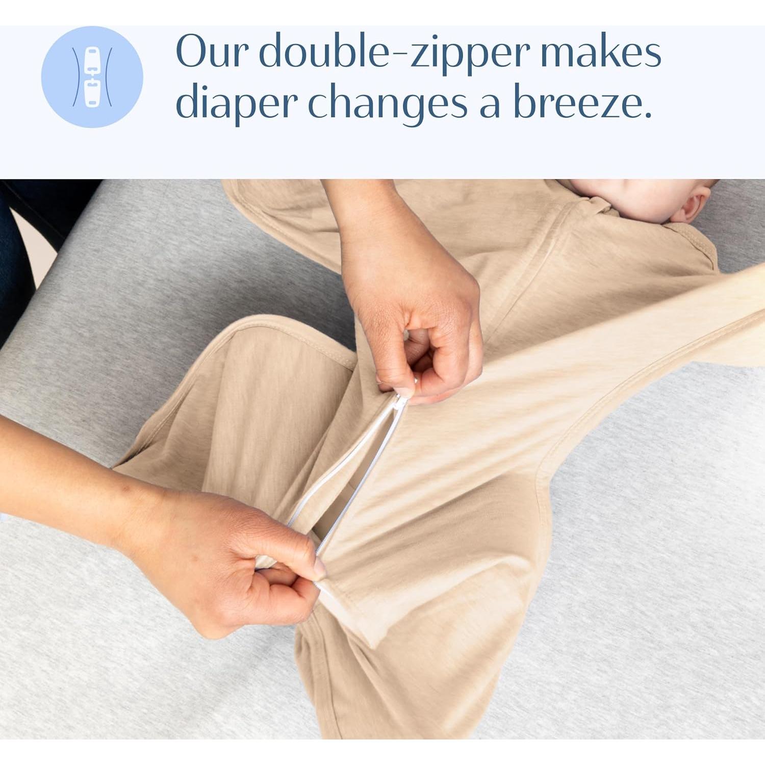 SleepingBaby Zipadee-Zip Swaddle Beige 3-6 Meses Cremallera