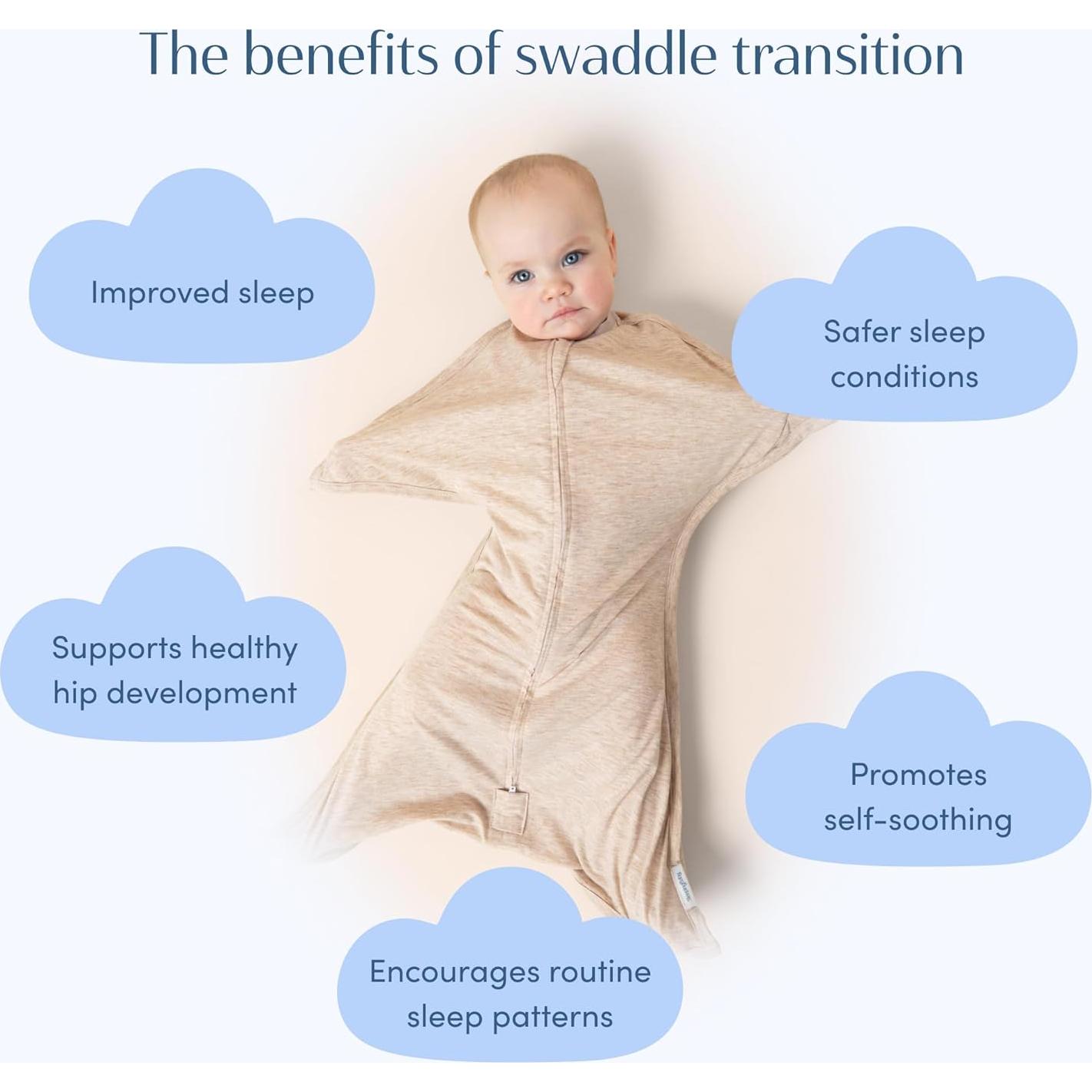SleepingBaby Zipadee-Zip Swaddle Beige 3-6 Meses Cremallera