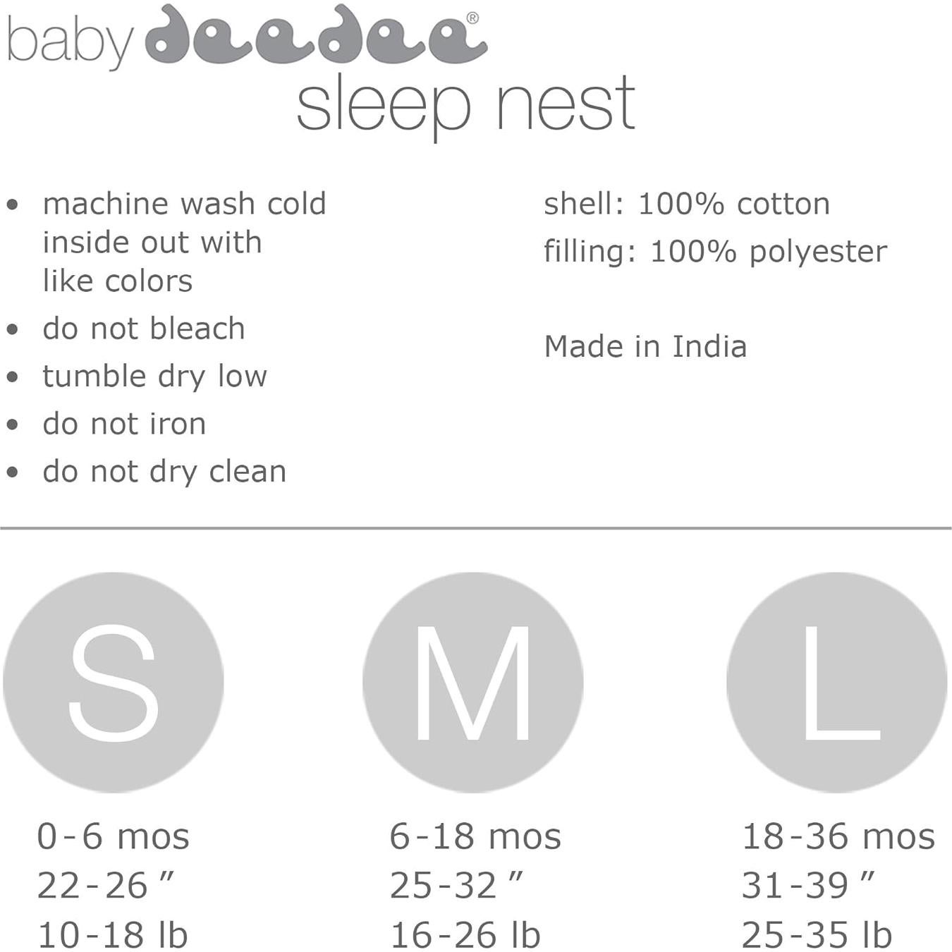Saco de dormir Baby Deedee Sleep Nest 0-6 meses Azul