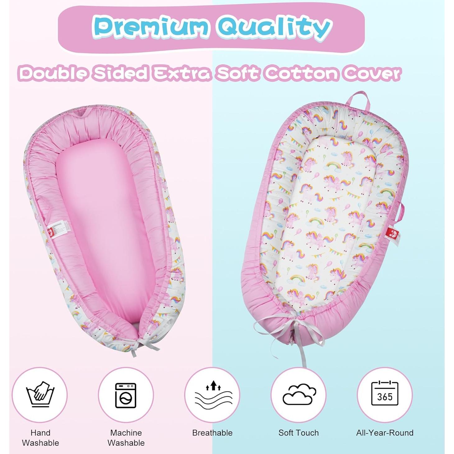 Cojín Infantil Portátil Lurui - Algodón Orgánico Ajustable 0-24M