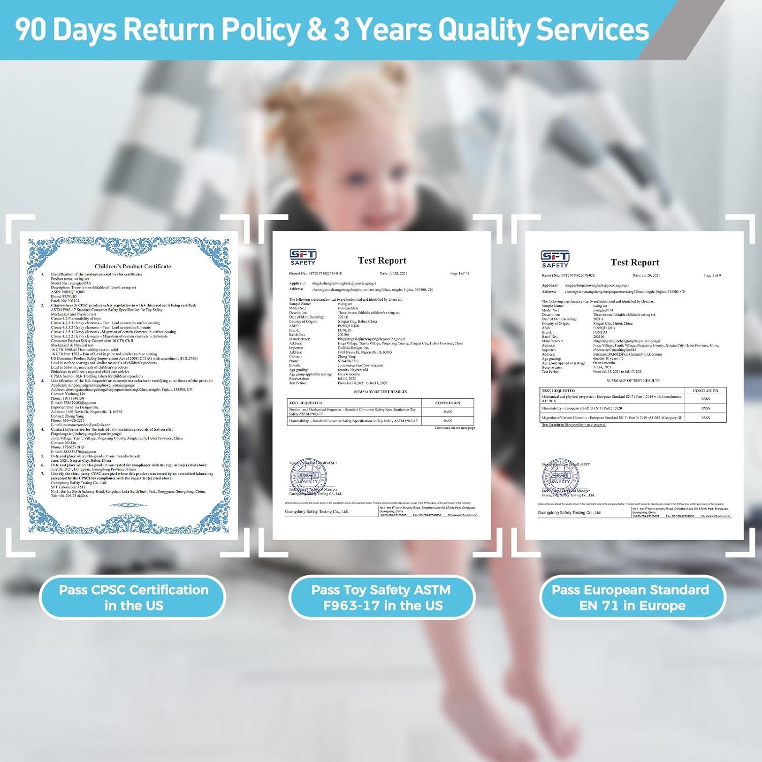 Columpio 3-en-1 FUNLIO para Niños Pequeños - Negro