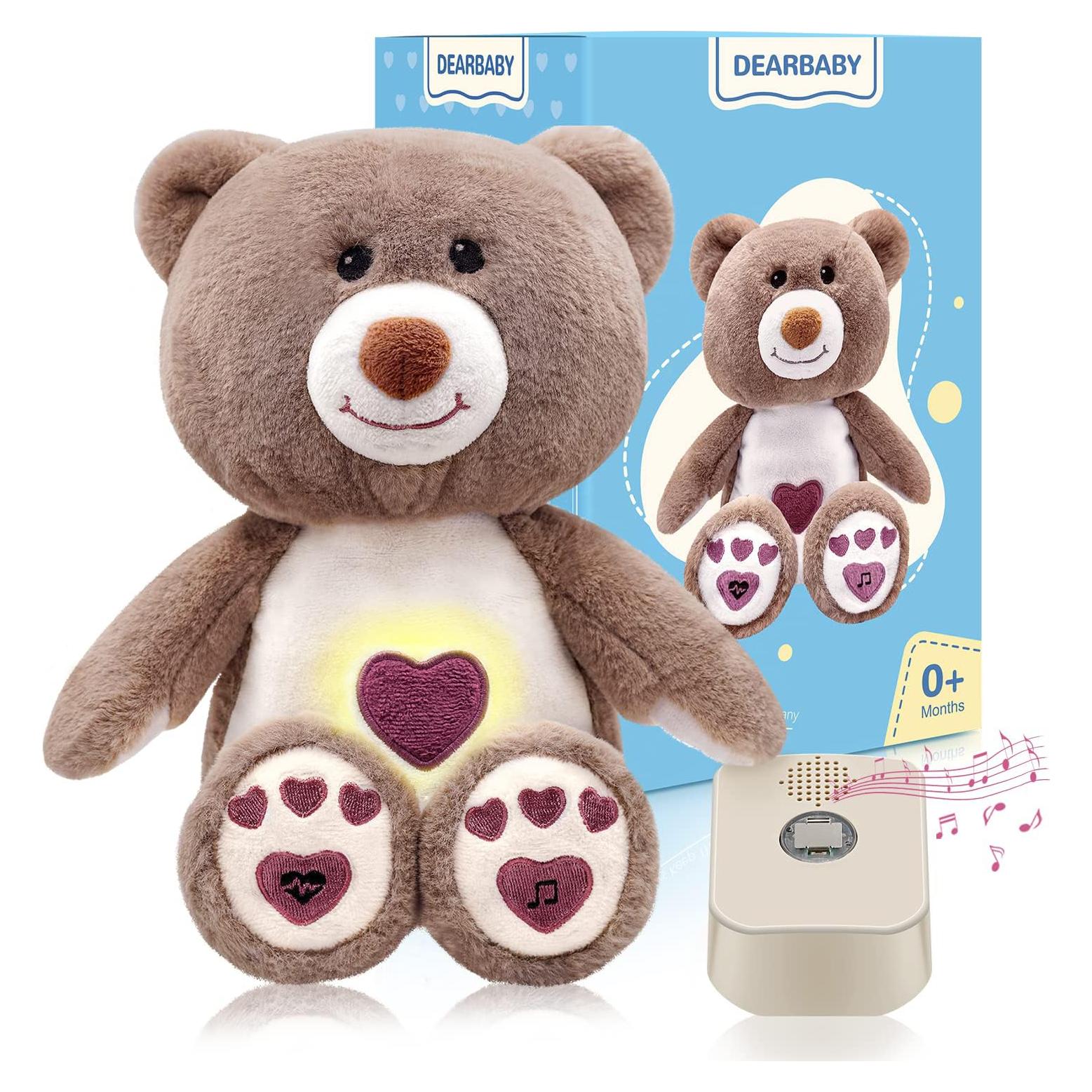 DEARBABY Soporte para Sueño de Bebé Oso con Sonidos Calmantes