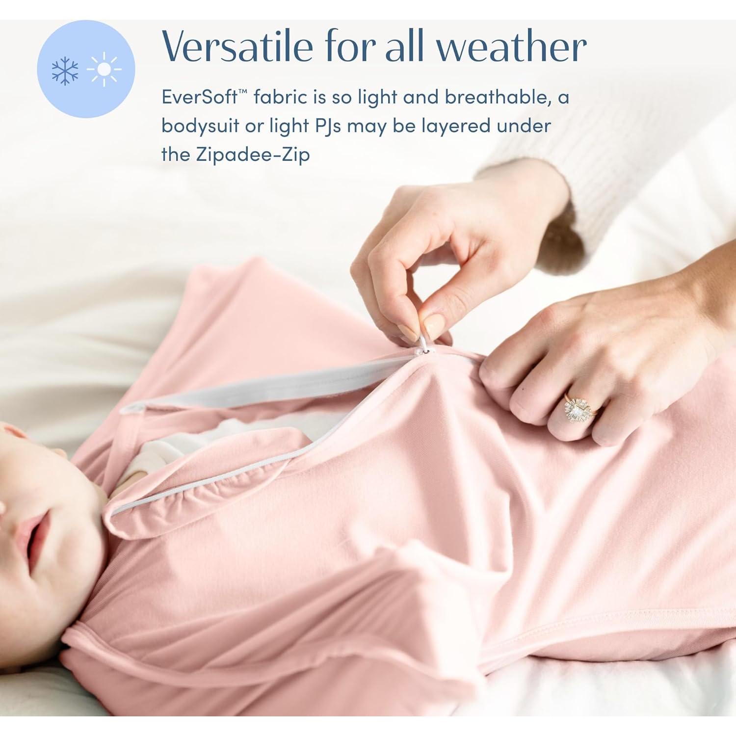 SleepingBaby Zipadee-Zip Saco de Dormir Bambú Rosa X-Small