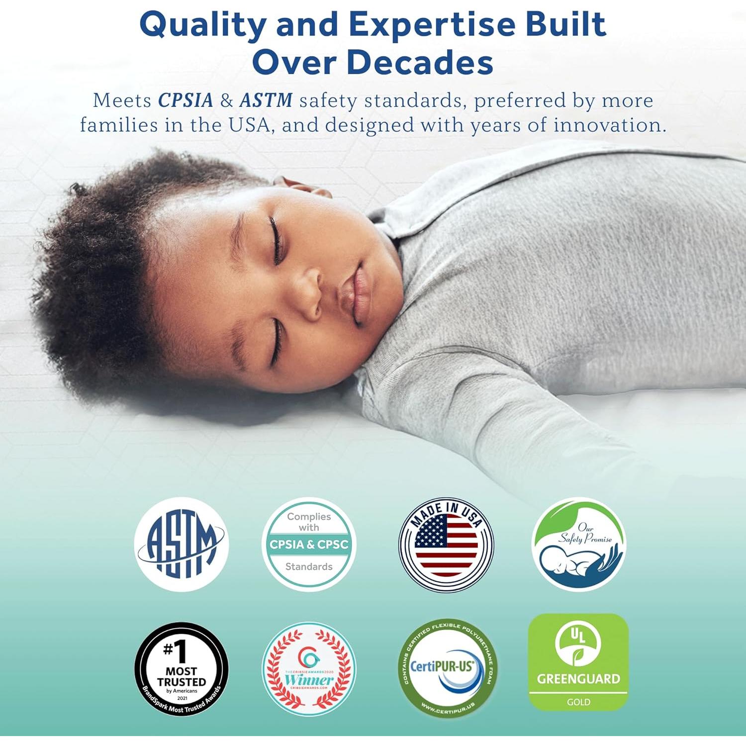 Colchón de Cuna Híbrido Sealy Baby Cozy Cool 132x71 cm