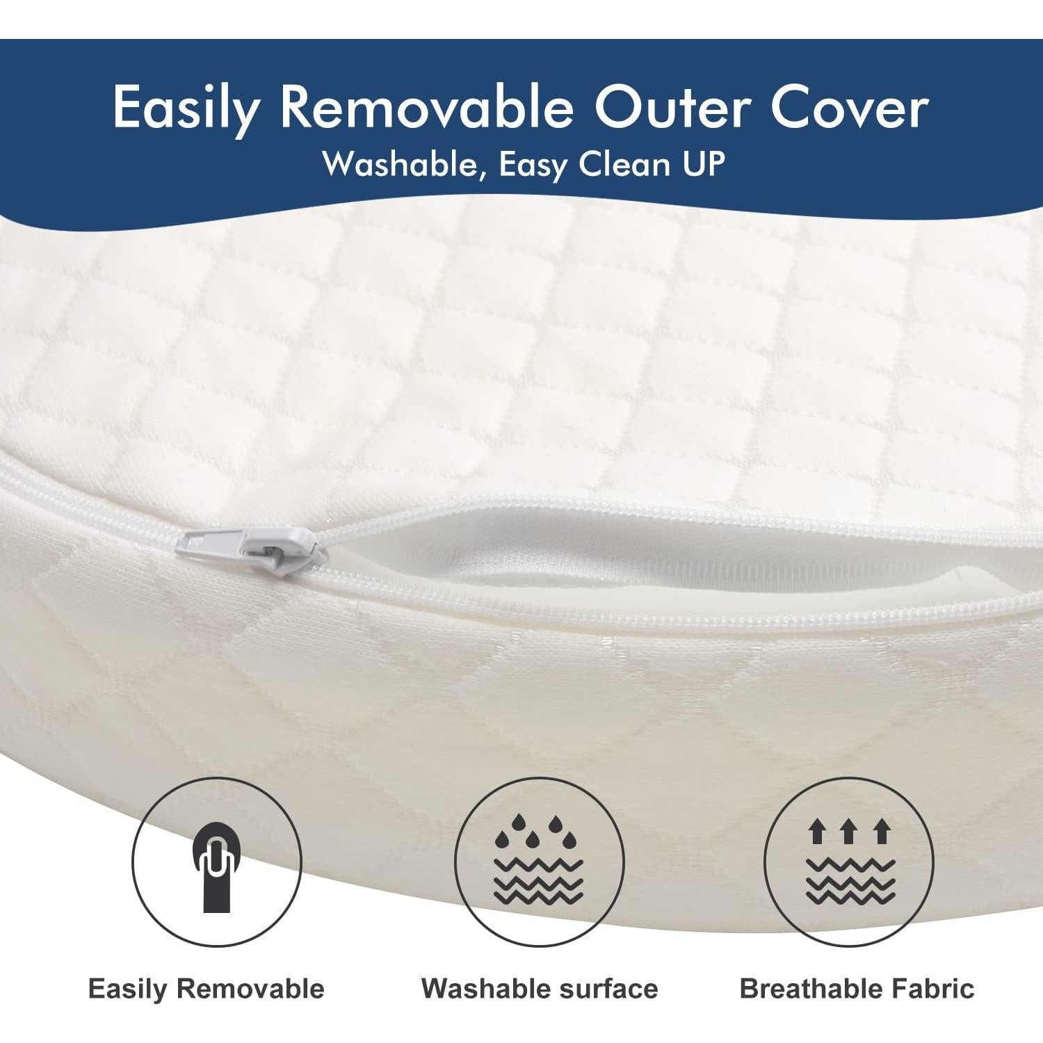 Colchón Ovalado para Cuna Bebé Wonder Living 76x38 cm Hipoalergénico