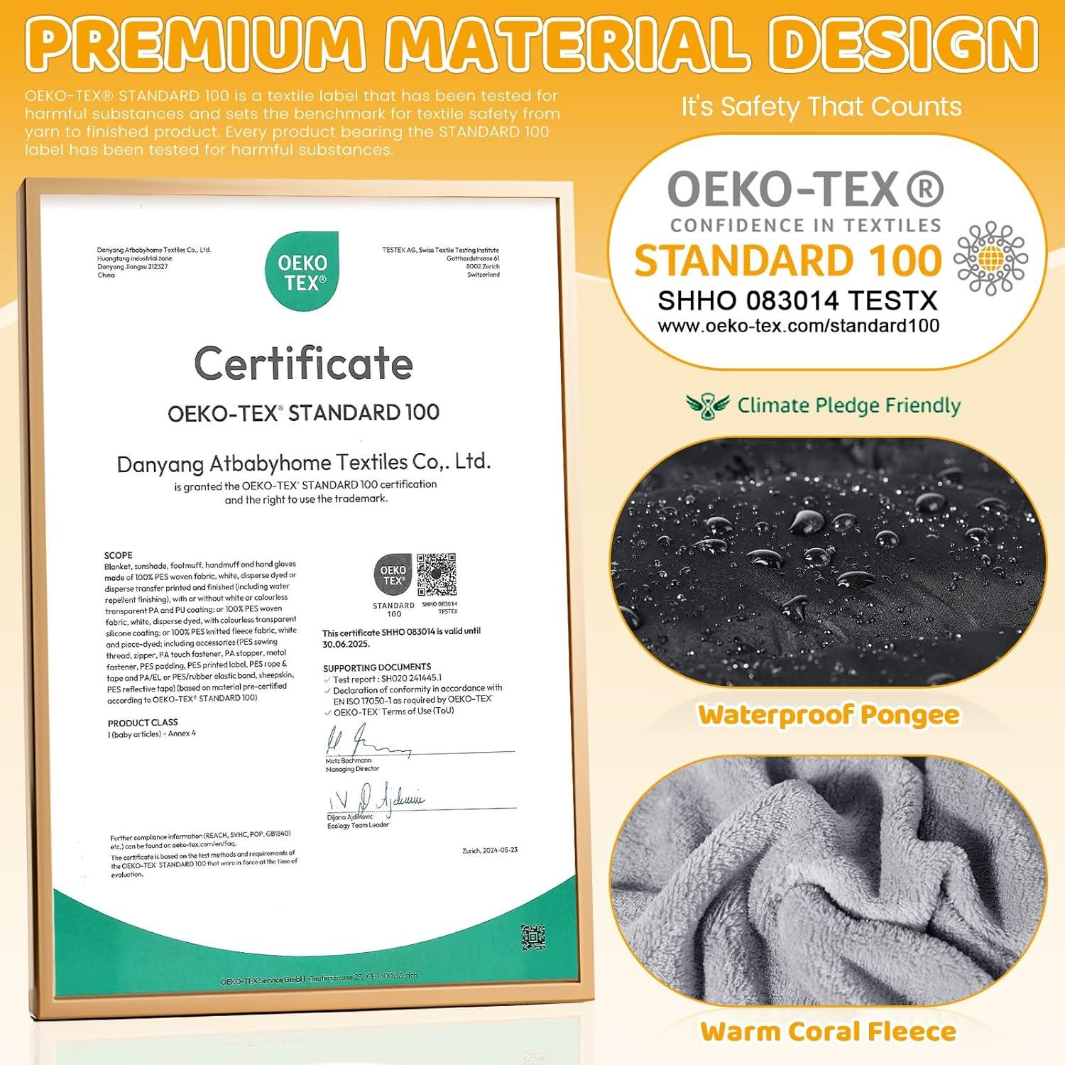 Bolsa de Saco Invierno Orzbow para Cochecito Negro 116.84x43.94cm