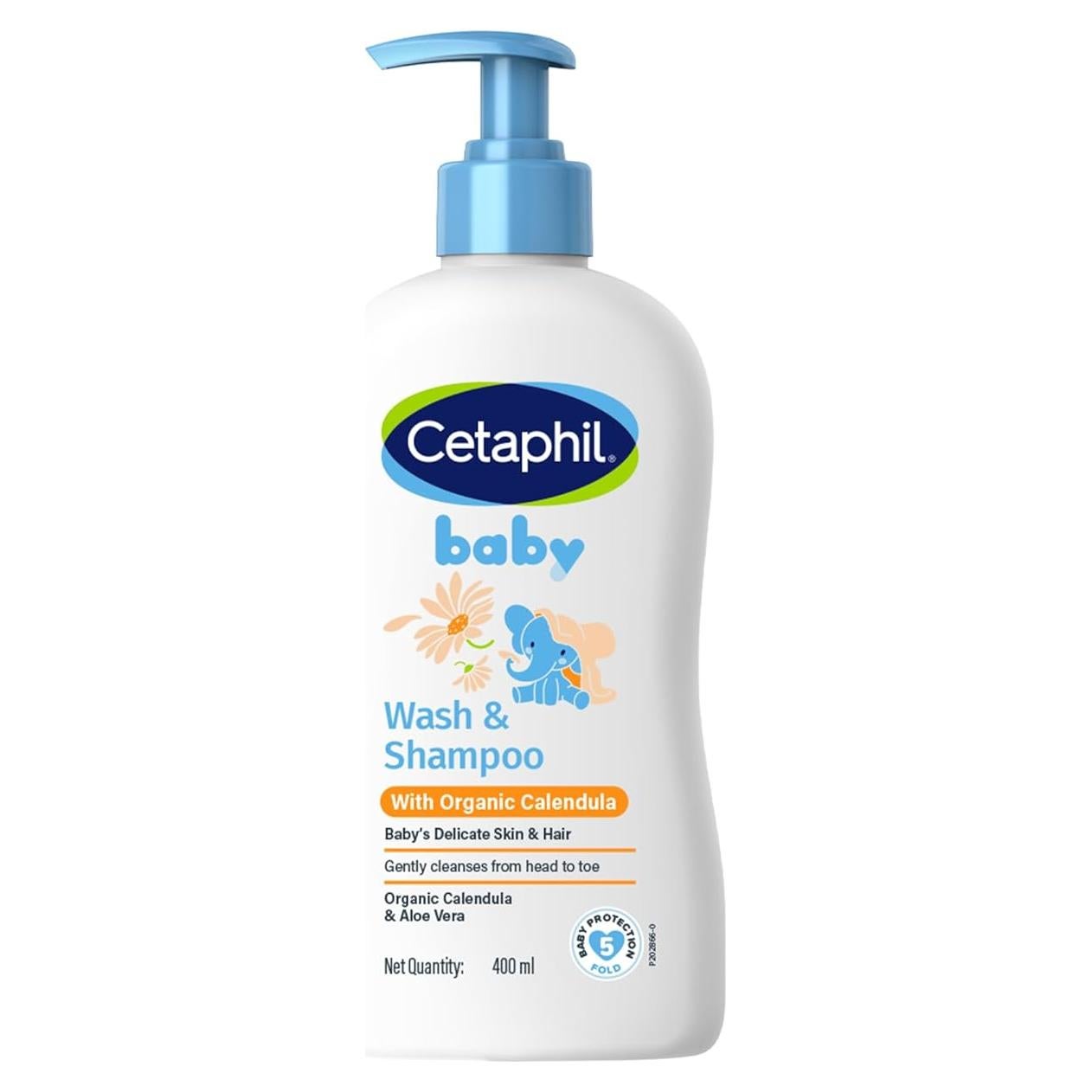 Cetaphil Baby Wash & Shampoo 400 ml Sin Lagrimas Hipoalergénico