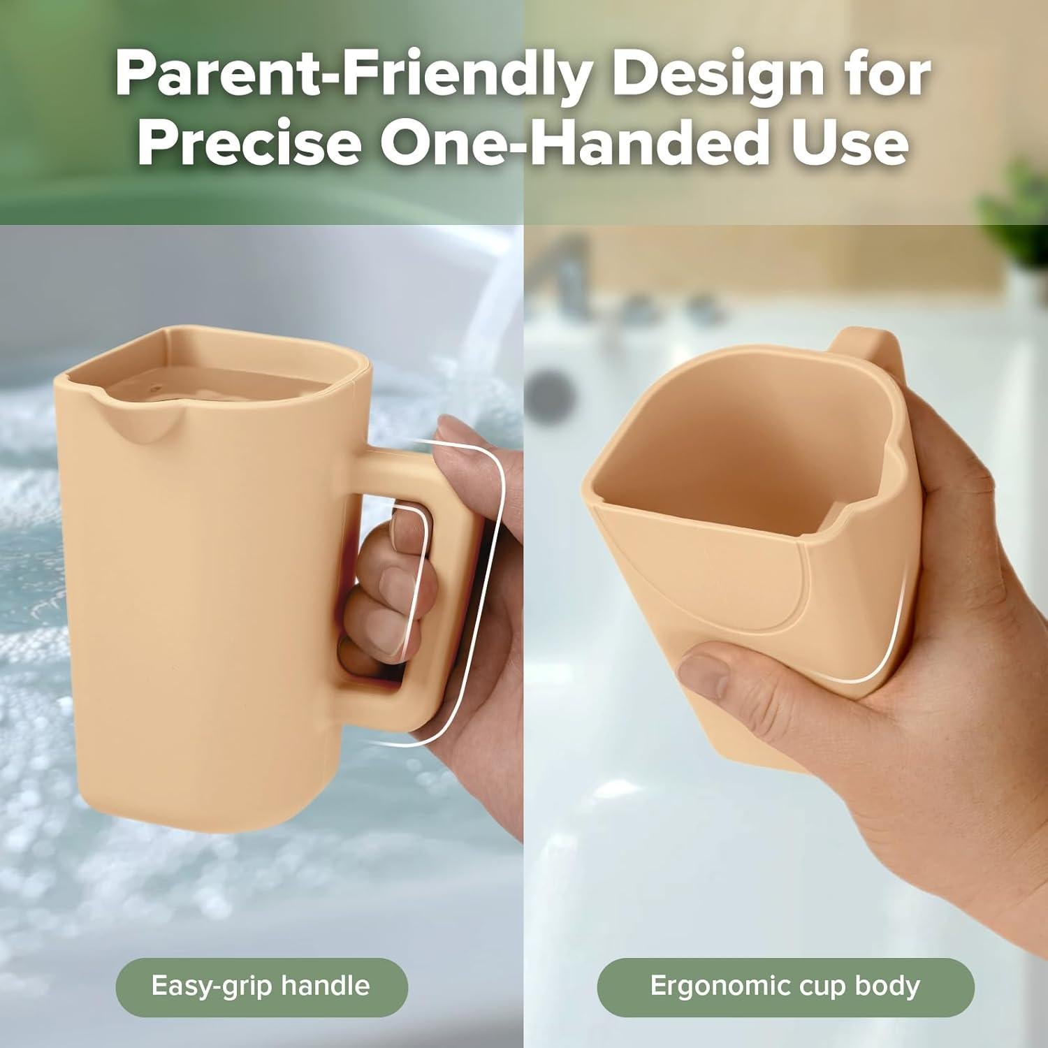 Taza de Enjuague Suave Haakaa Coral 355ml Silicona Alimentaria