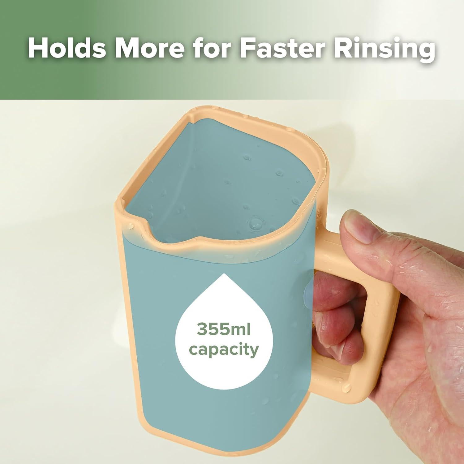 Taza de Enjuague Suave Haakaa Coral 355ml Silicona Alimentaria