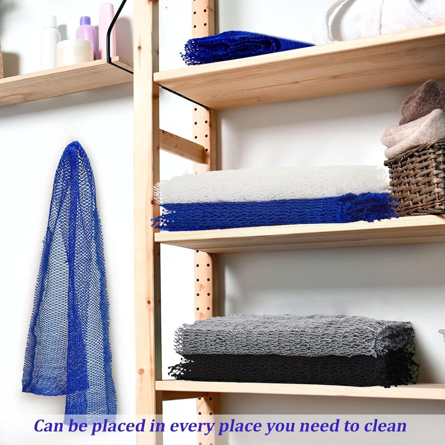 4 Esponjas de Red Exfoliante Boao para Baño - Nylon Grande