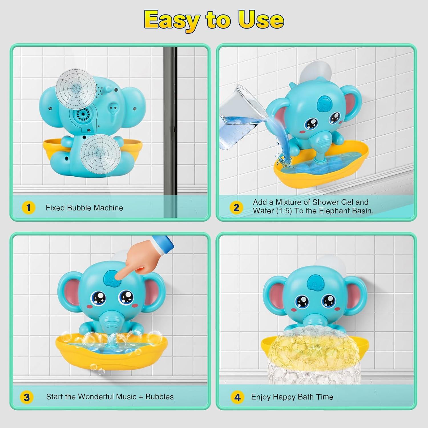 Juguete de Baño Elefante CAHILON con Burbujas y Música