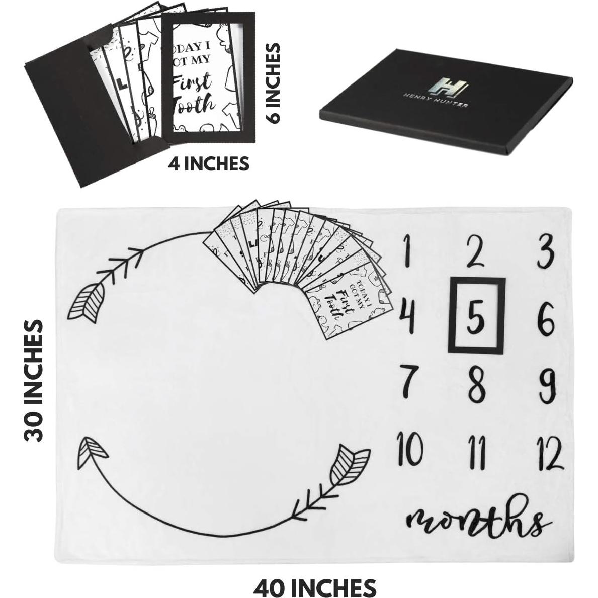 Manta de Hitos para Bebés Henry Hunter 76x102 cm Algodón Premium