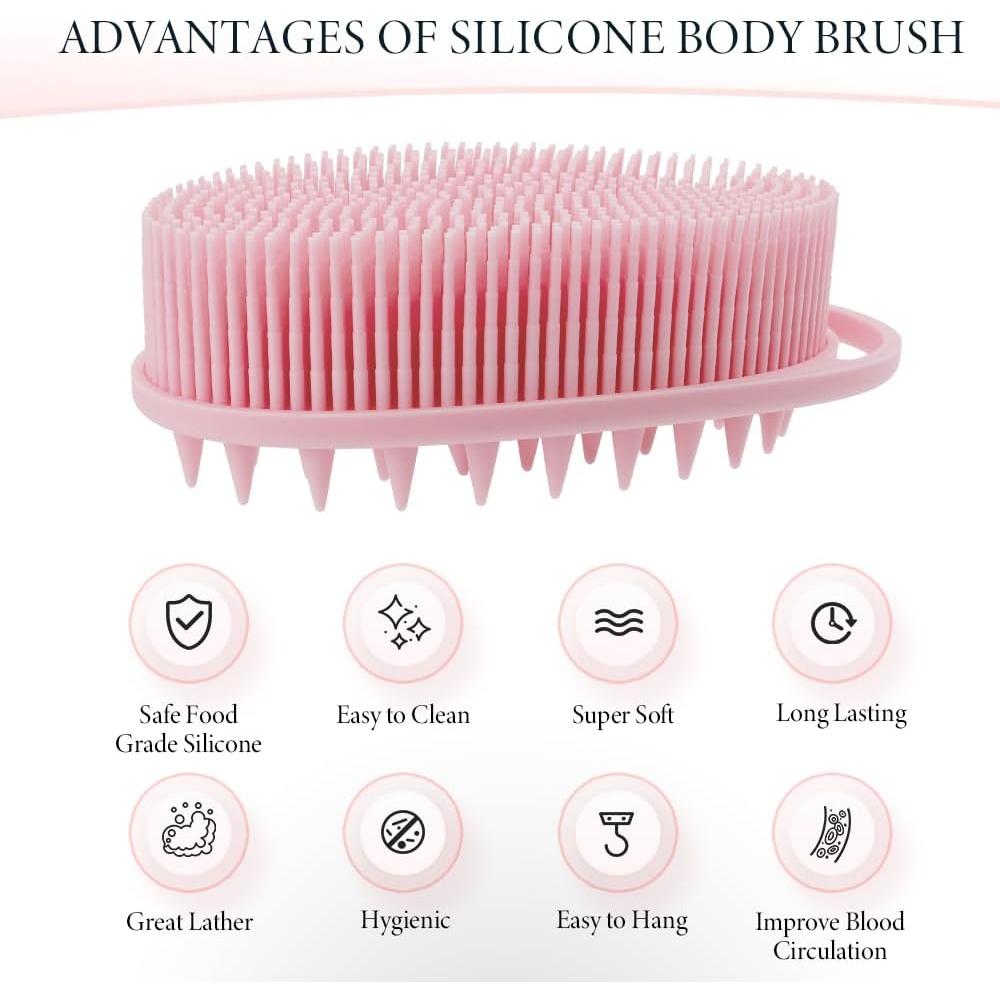 Esfregador de Cuerpo de Silicona Zechu 2 en 1 Exfoliante