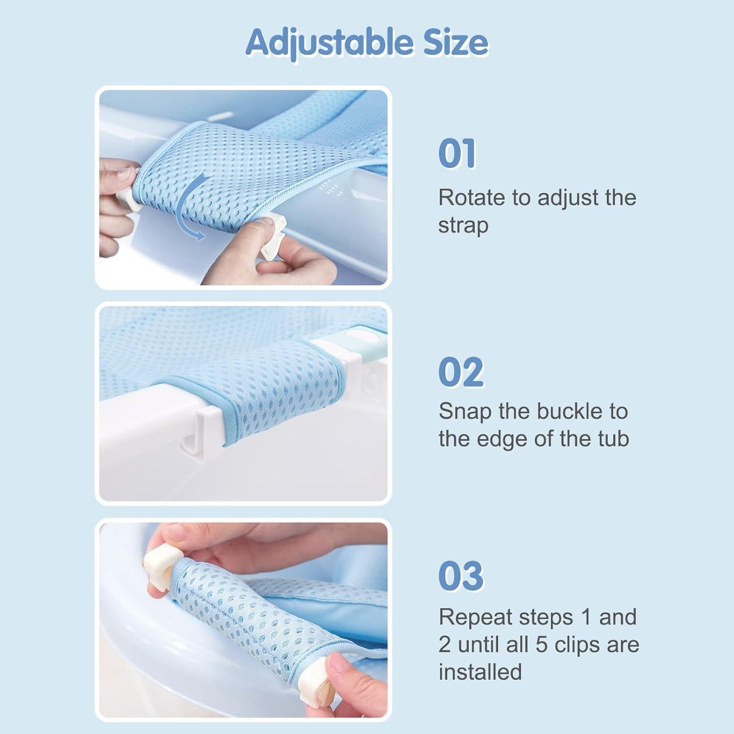 Asiento de Baño para Bebés Colorlife Ajustable Antideslizante