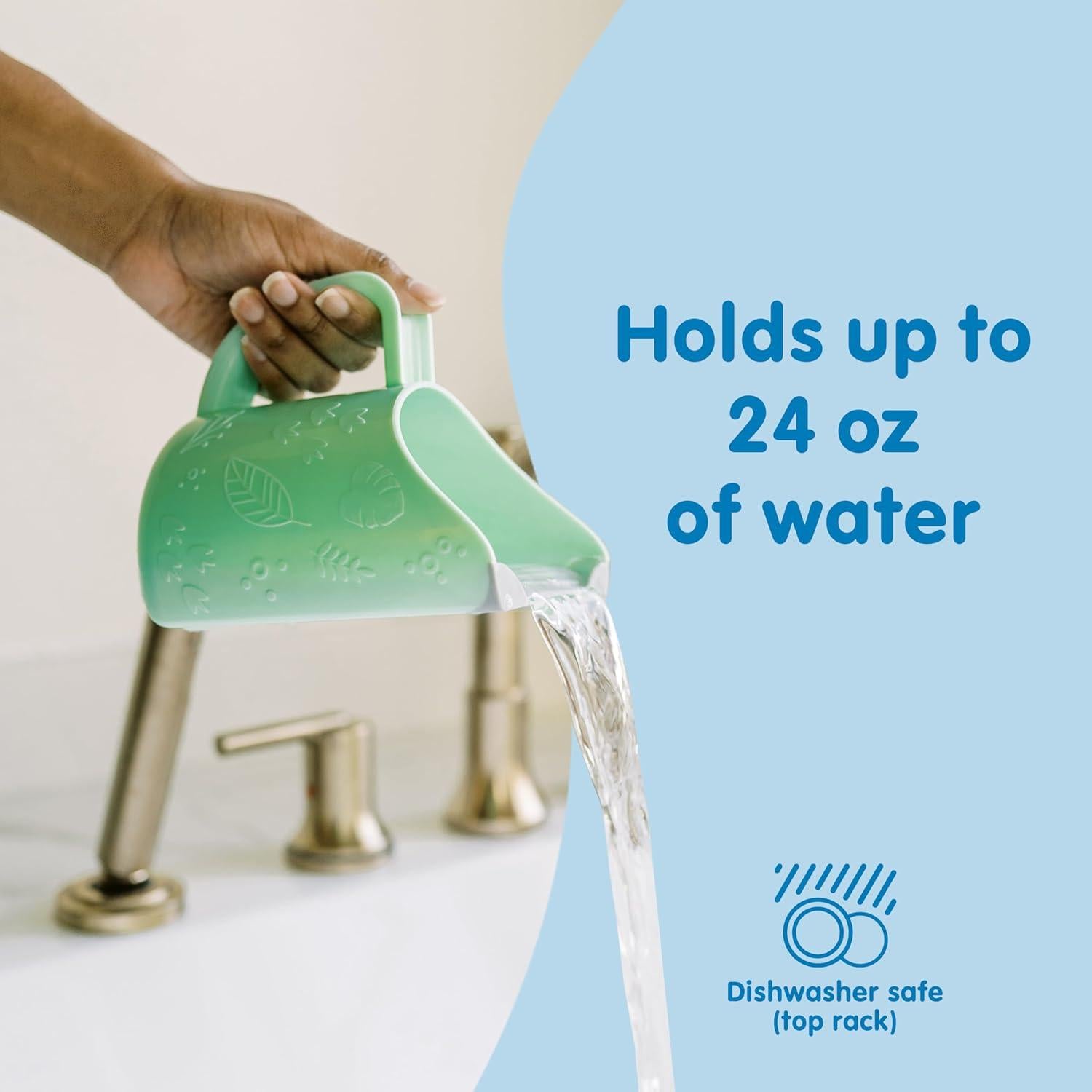 Taza de Enjuague Dino-Pour Dr. Brown 710 ml Sin Lagrimas