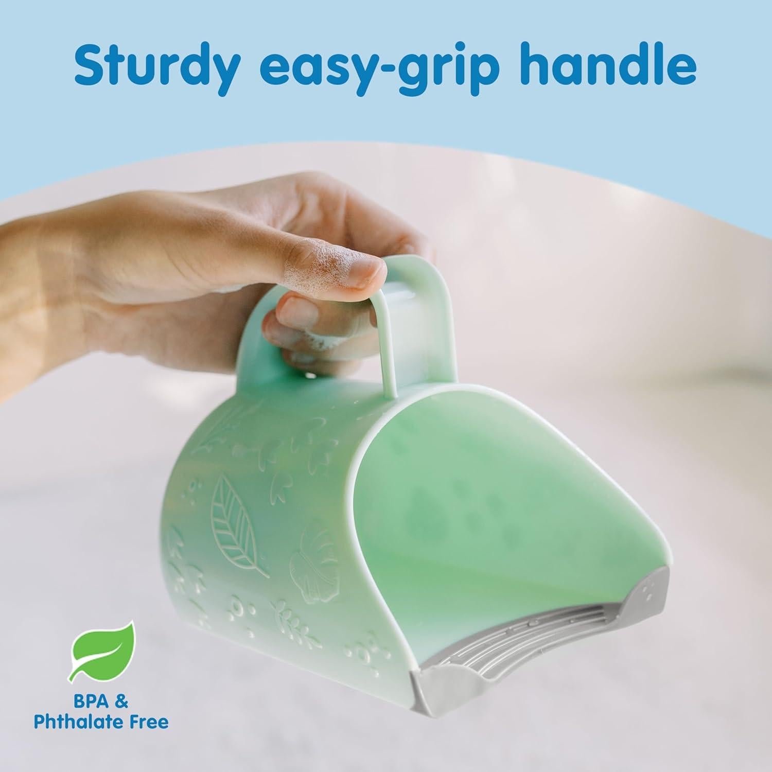 Taza de Enjuague Dino-Pour Dr. Brown 710 ml Sin Lagrimas