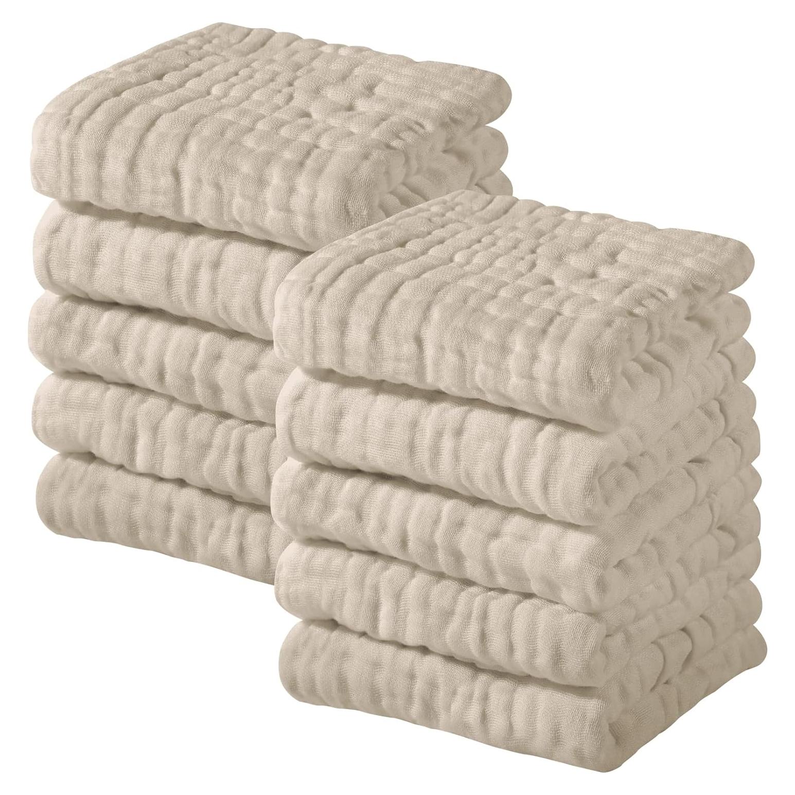 Toallitas de Muselina para Bebé Yoofoss 100% Algodón 10 Unidades