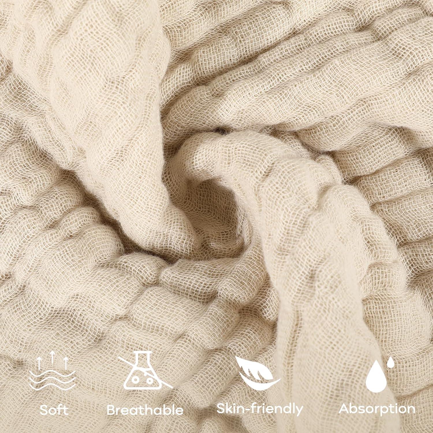 Toallitas de Muselina para Bebé Yoofoss 100% Algodón 10 Unidades