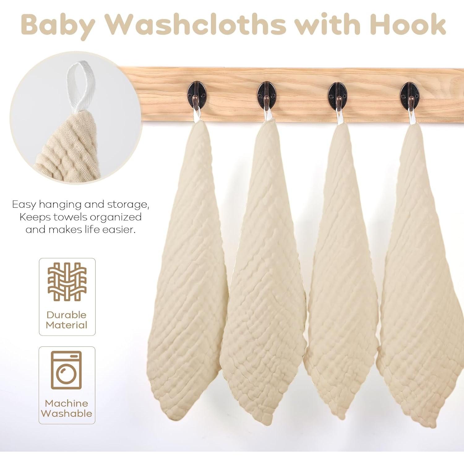 Toallitas de Muselina para Bebé Yoofoss 100% Algodón 10 Unidades