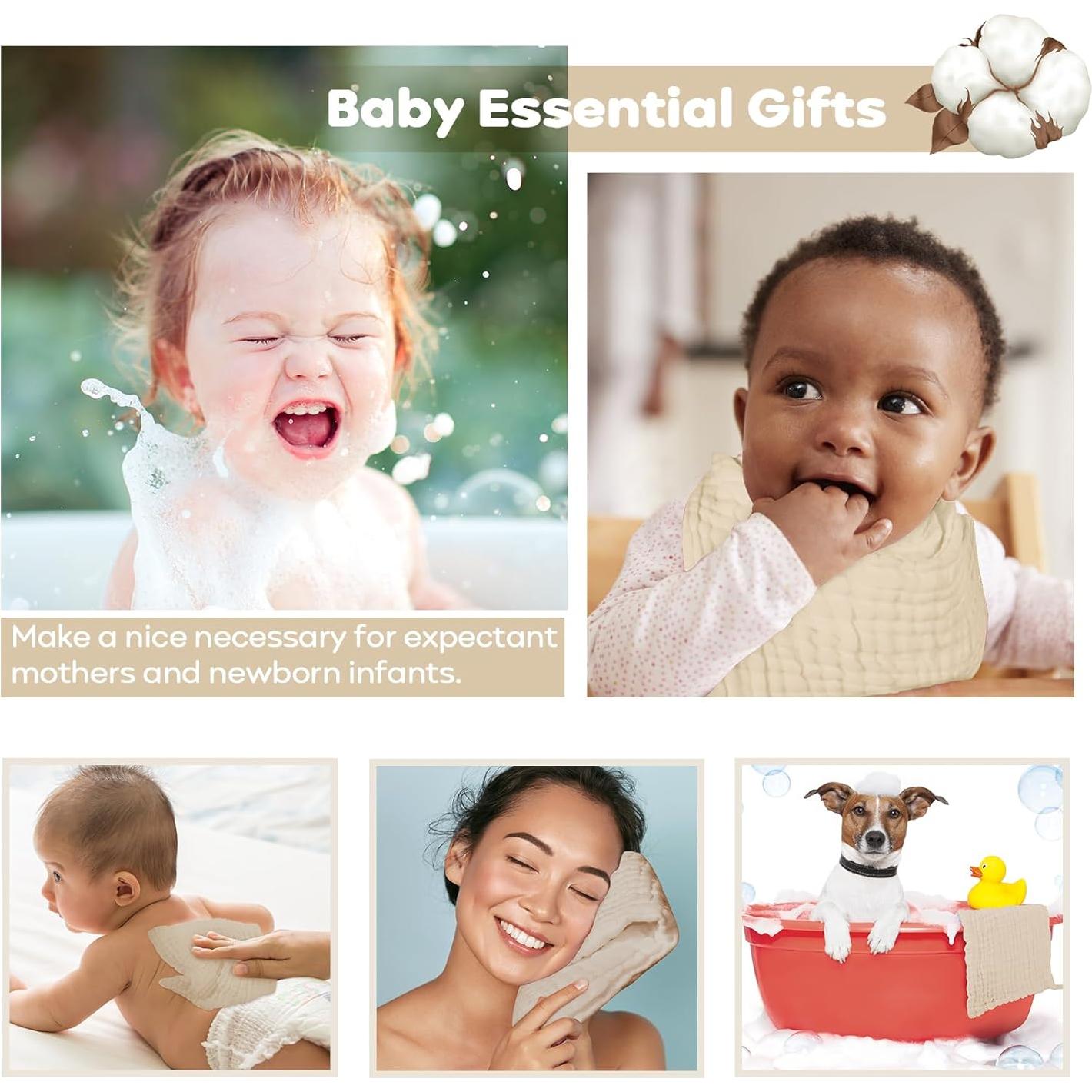 Toallitas de Muselina para Bebé Yoofoss 100% Algodón 10 Unidades