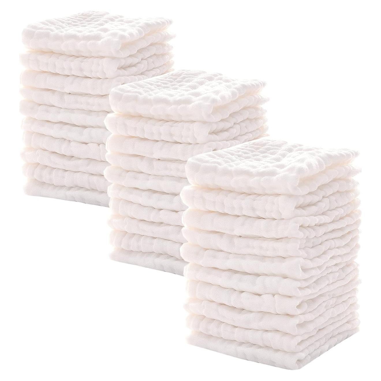 Toallitas de Muselina VIVANA 30x30 cm - 30 Piezas Algodón Suave